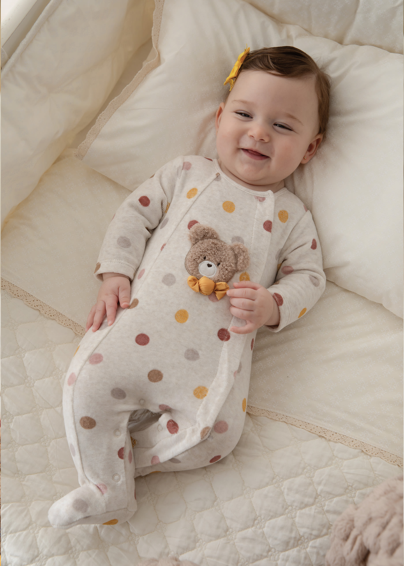 Newborn Velour One-Piece with Collar