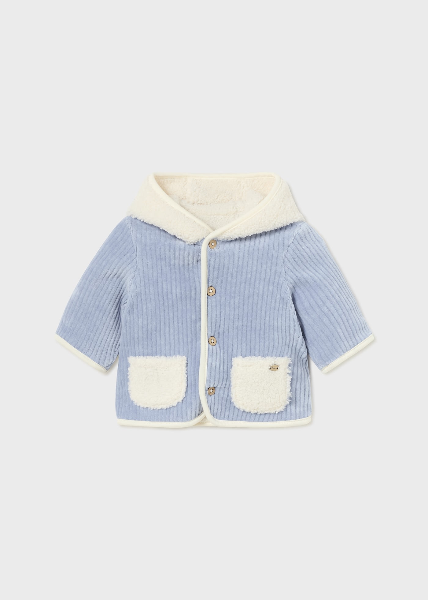 Newborn Boy Reversible Faux Sheepskin Coat