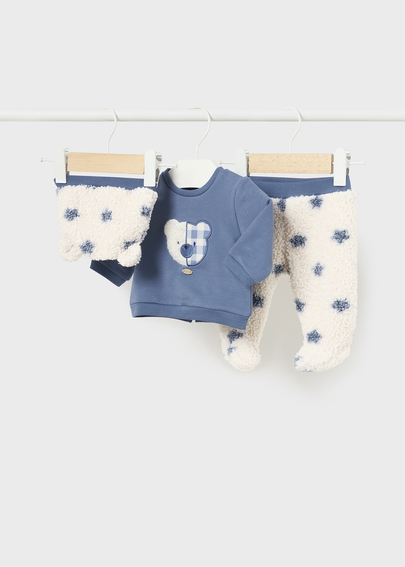 Completo 3 pezzi ghettina stelle neonato