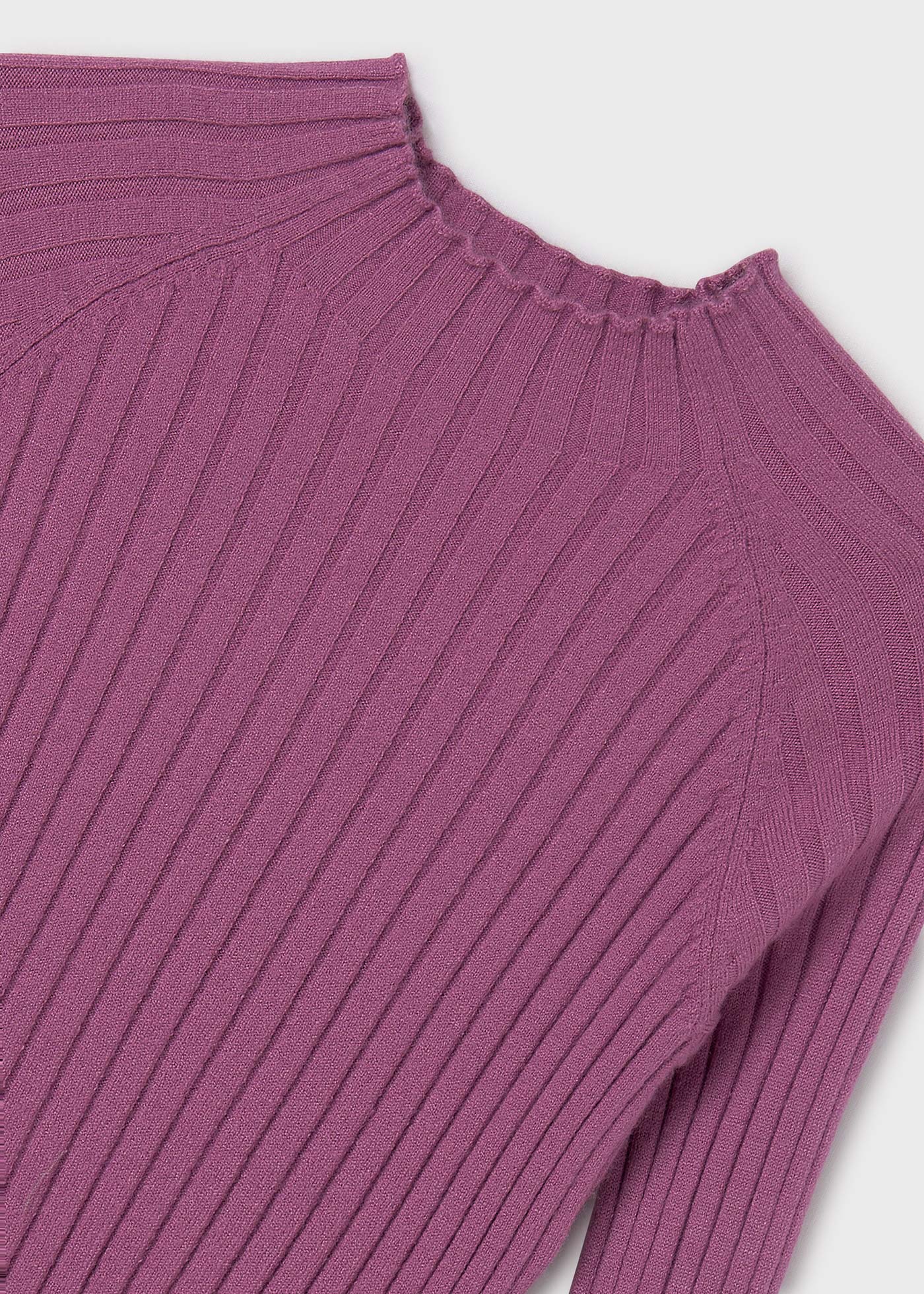 Mock neck ribbed sweater for girls
