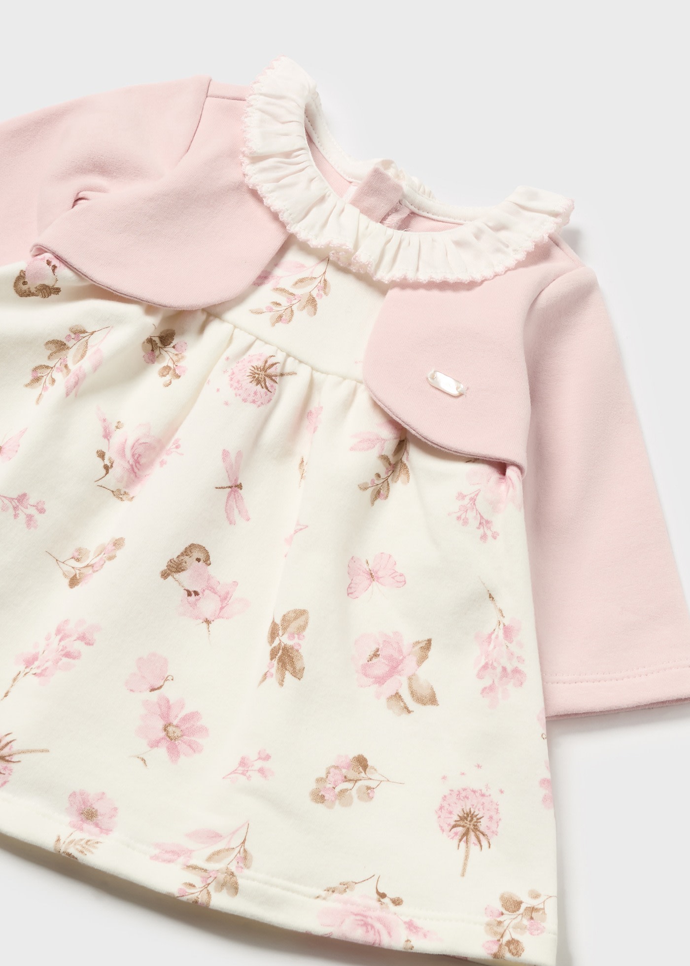 Vestido con torera simulada recién nacida