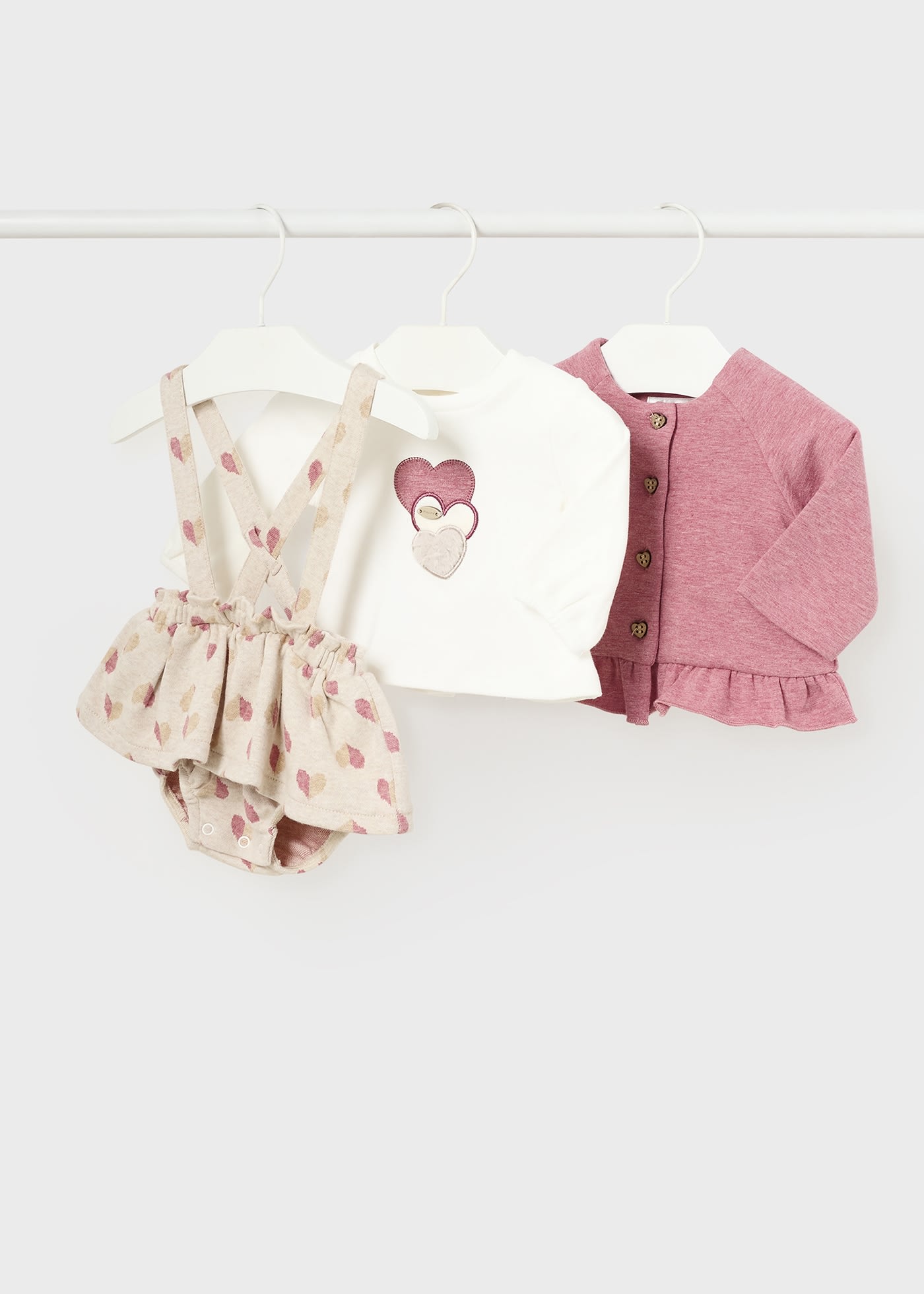 Completo 3 pezzi gonna neonata
