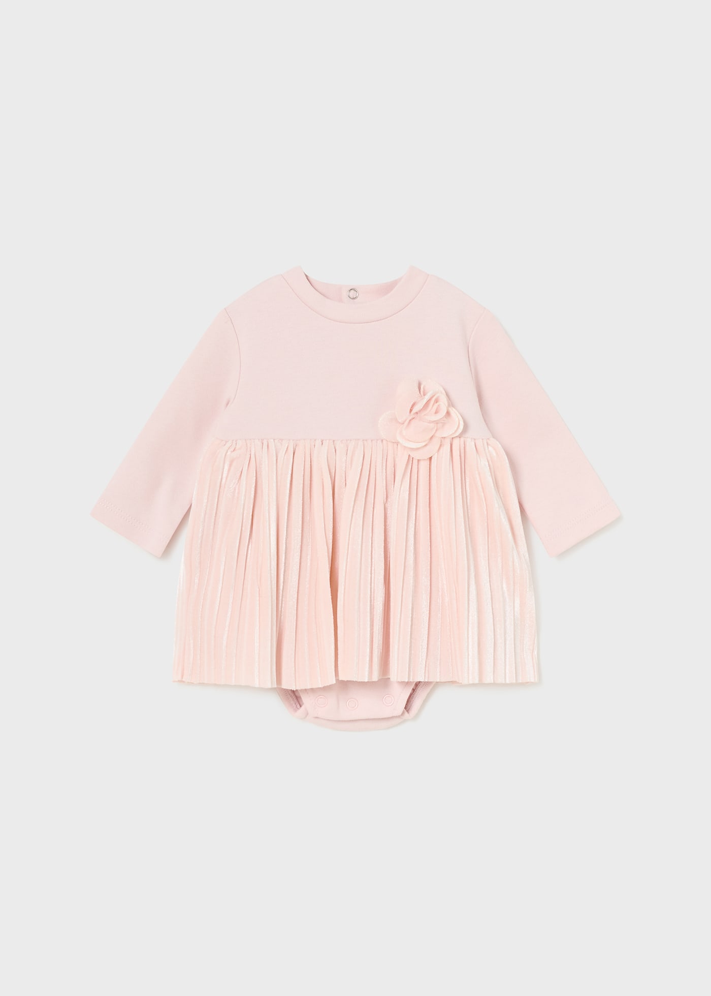 Newborn Girl Pleated Romper Dress