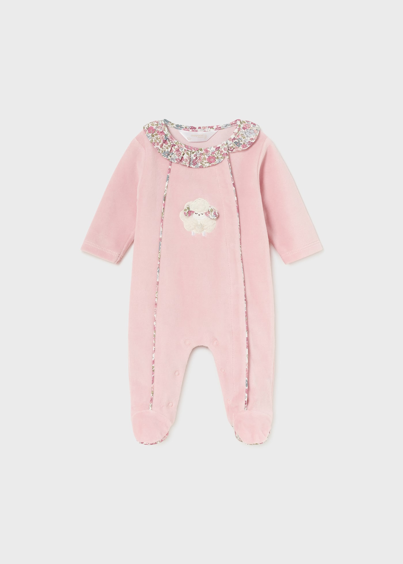 Newborn Velour One-Piece with Collar