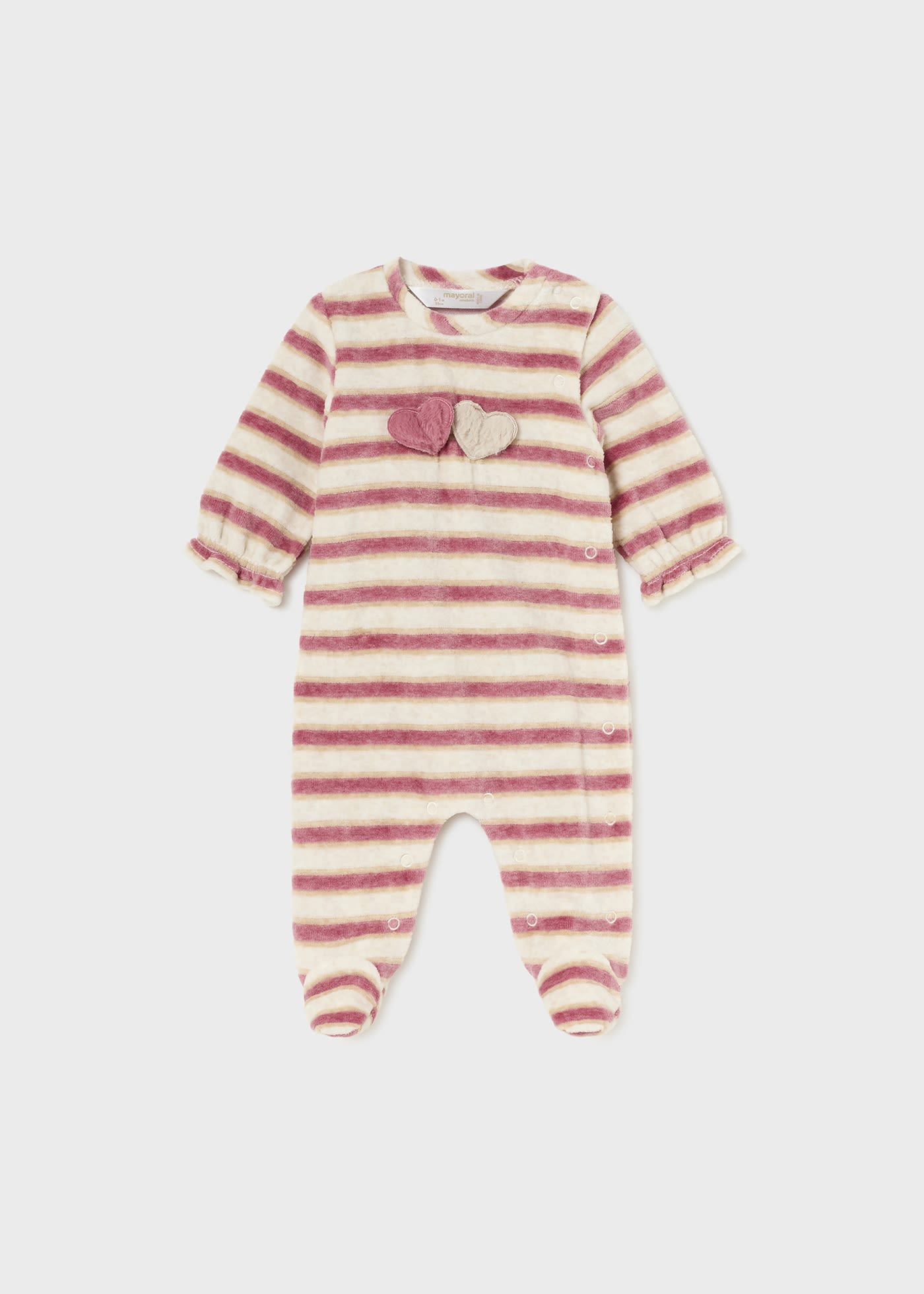 Newborn Striped Velour One-Piece