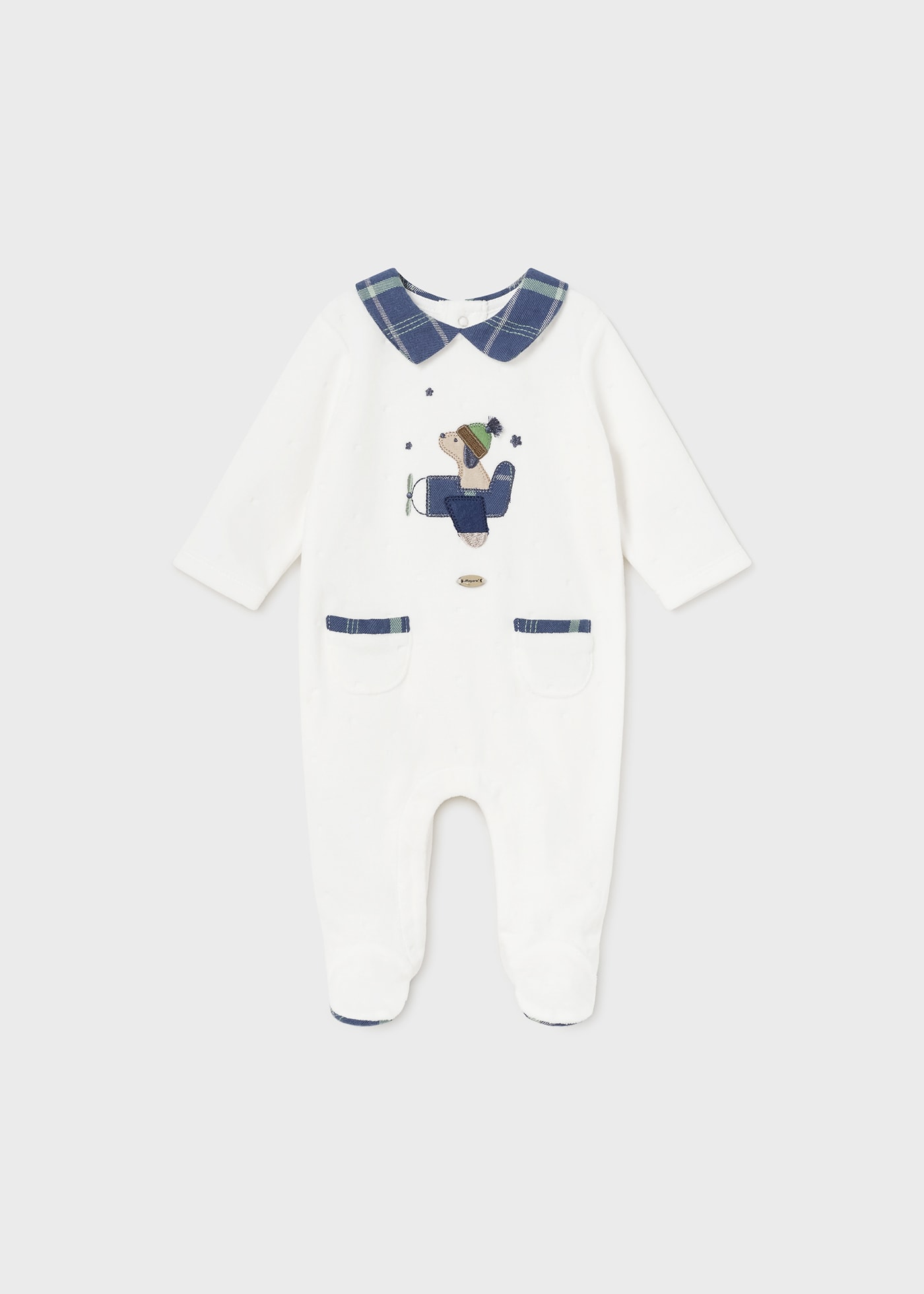 Newborn Boy Romper with Collar