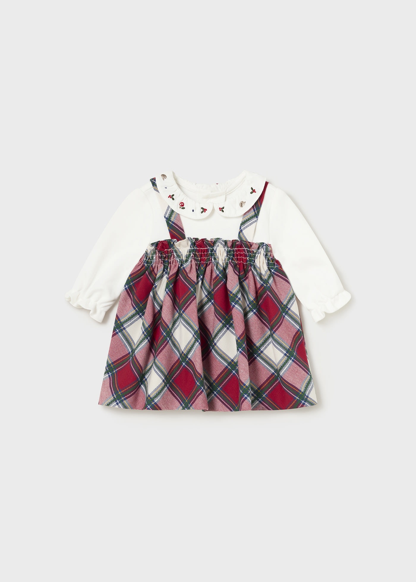 Newborn Girl Checked Romper Dress