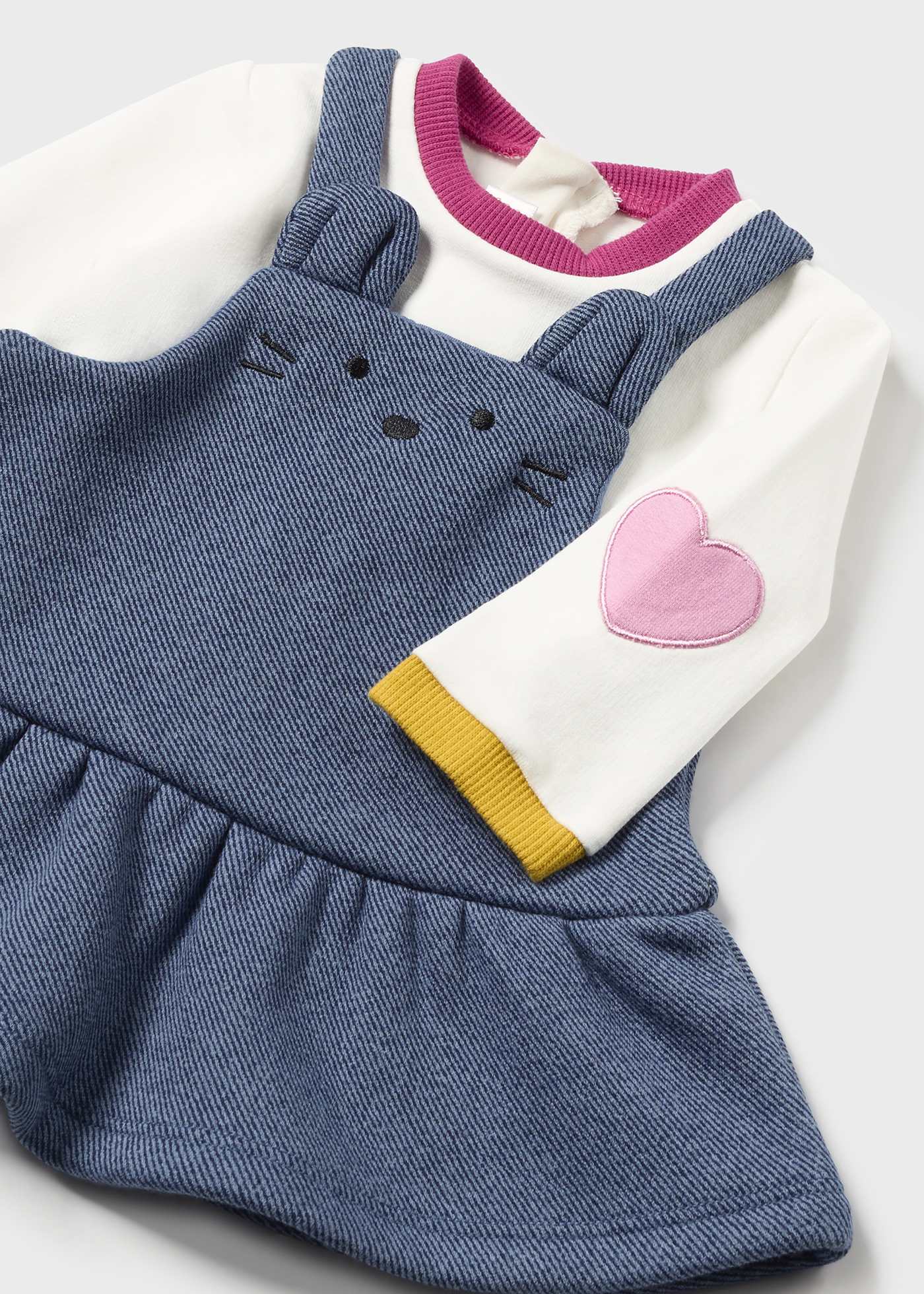 Pagliaccetto gonna denim neonata