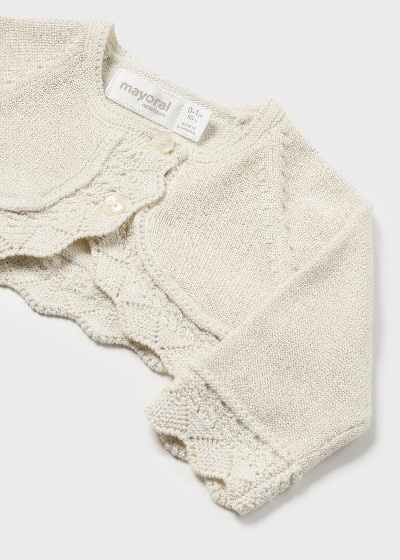 Rebeca bolero tricot recién nacida