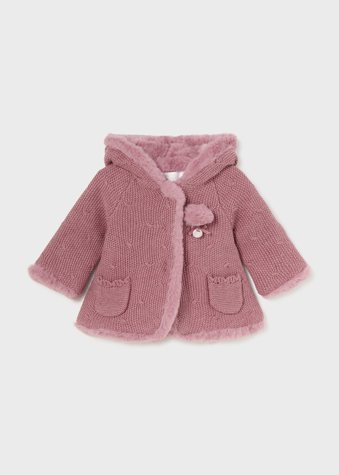 Newborn Knit Faux Fur Jacket