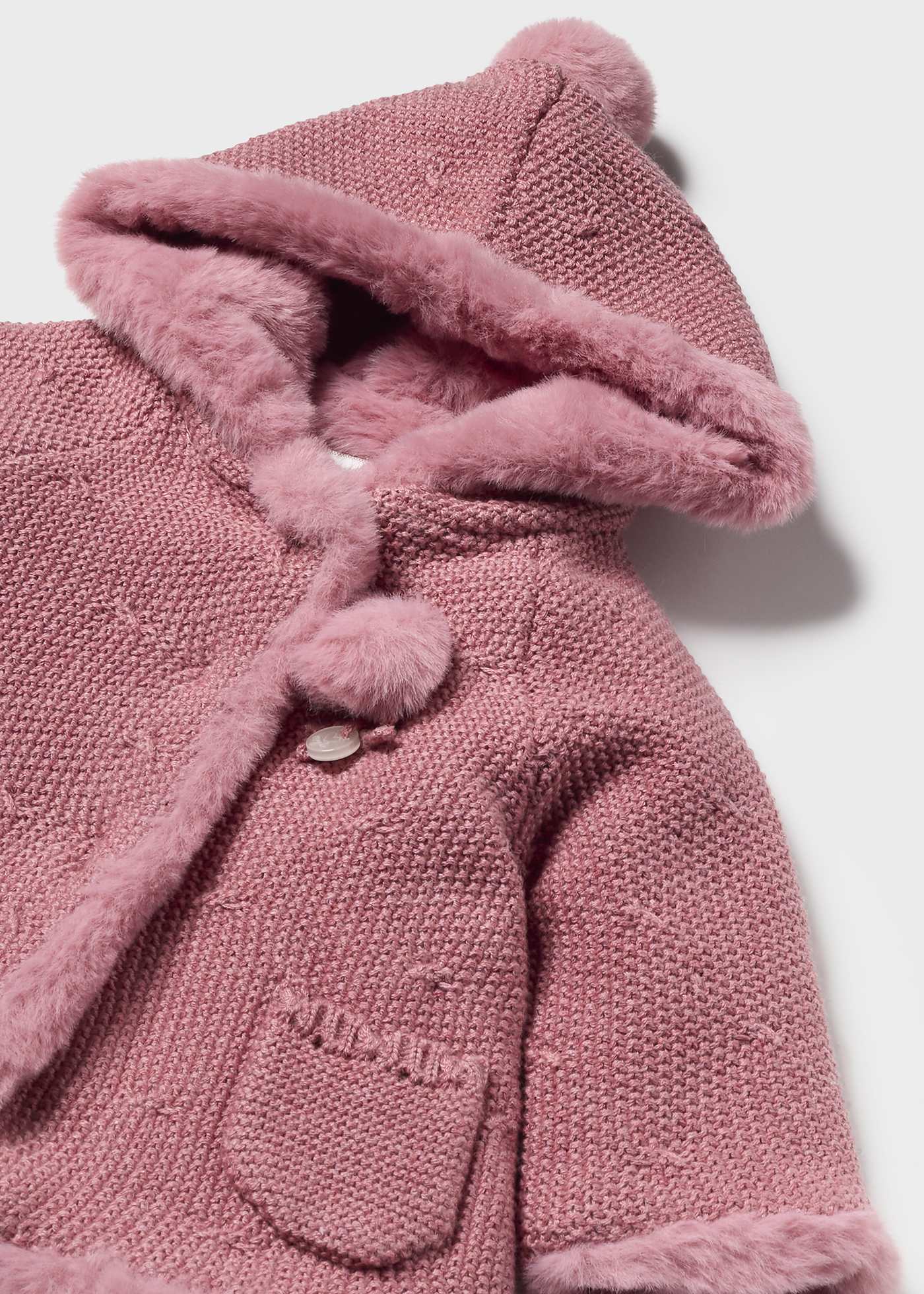 Newborn Knit Faux Fur Jacket