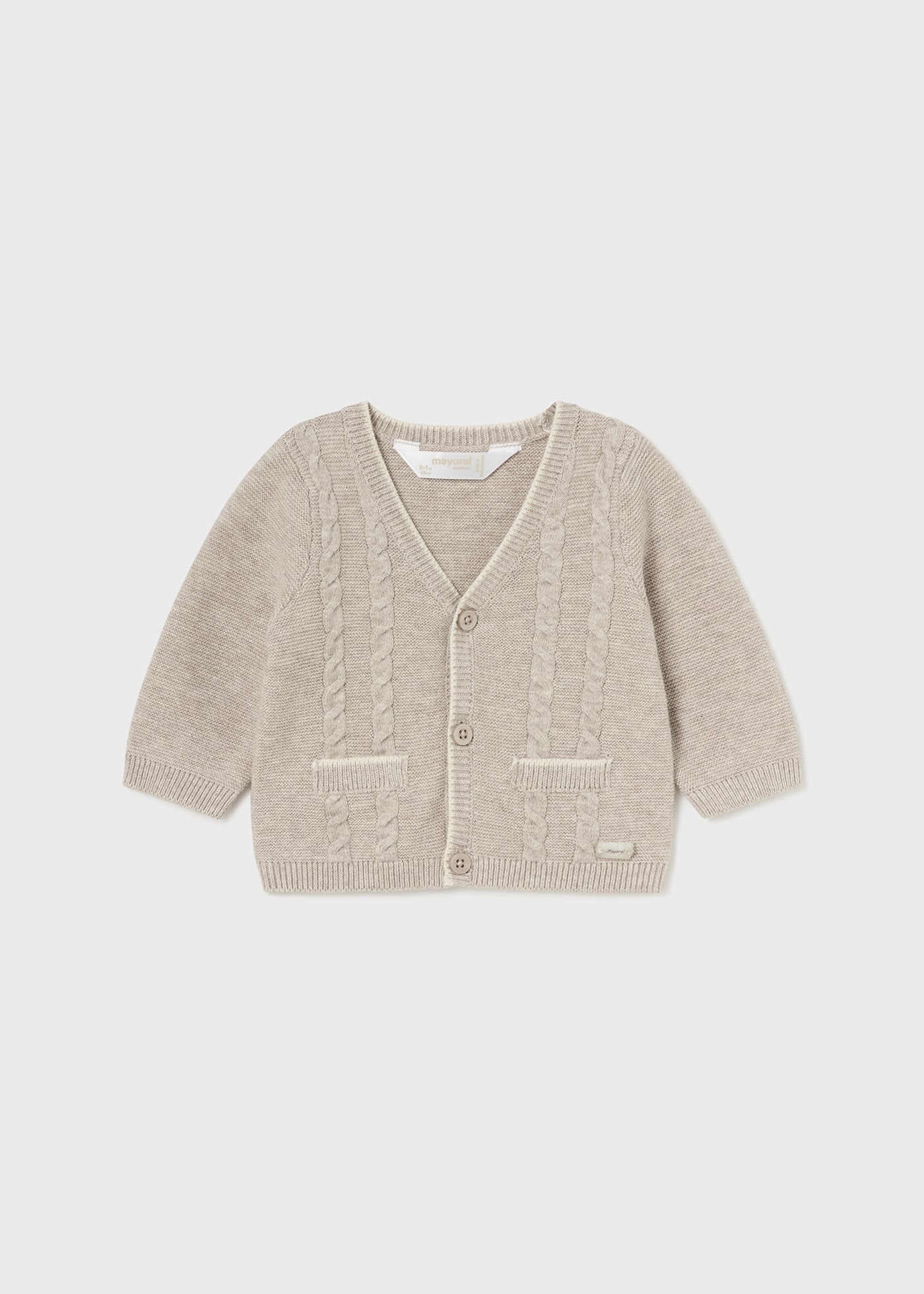 Newborn Boy Contrast Tricot Cardigan