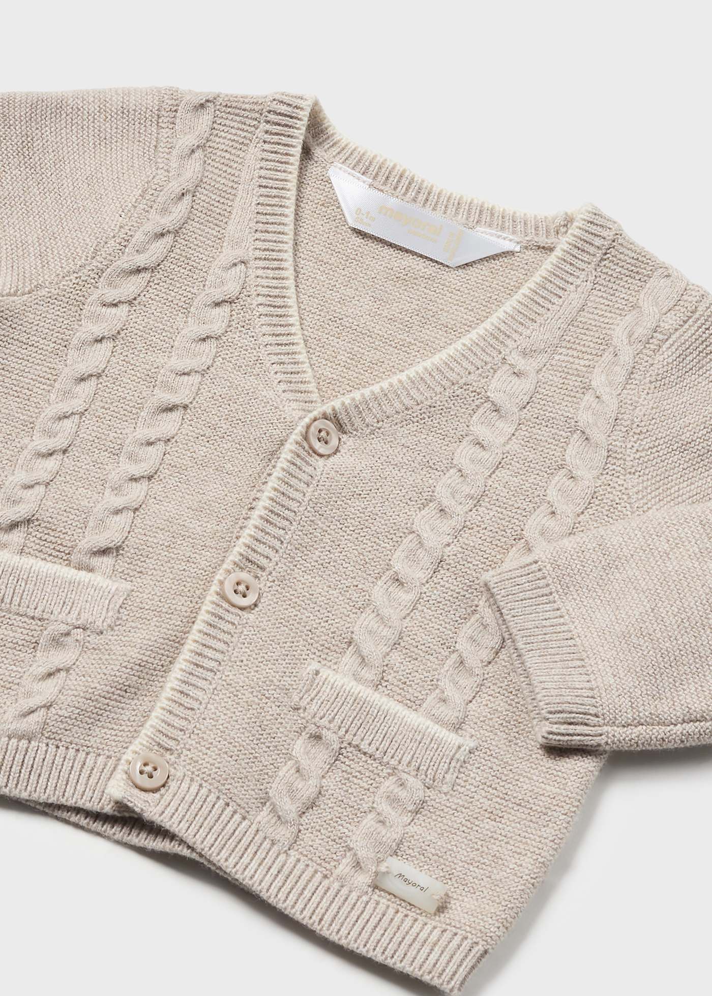 Newborn Boy Contrast Tricot Cardigan