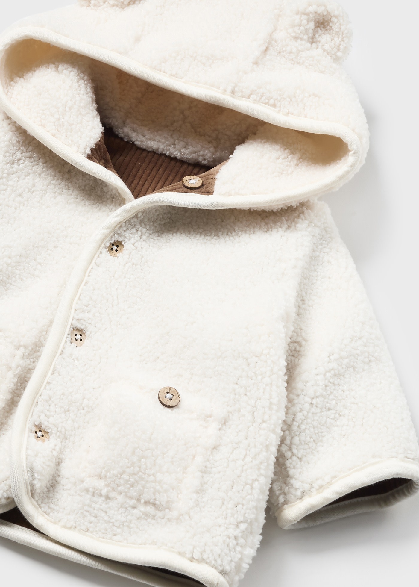 Newborn Boy Reversible Faux Sheepskin Coat