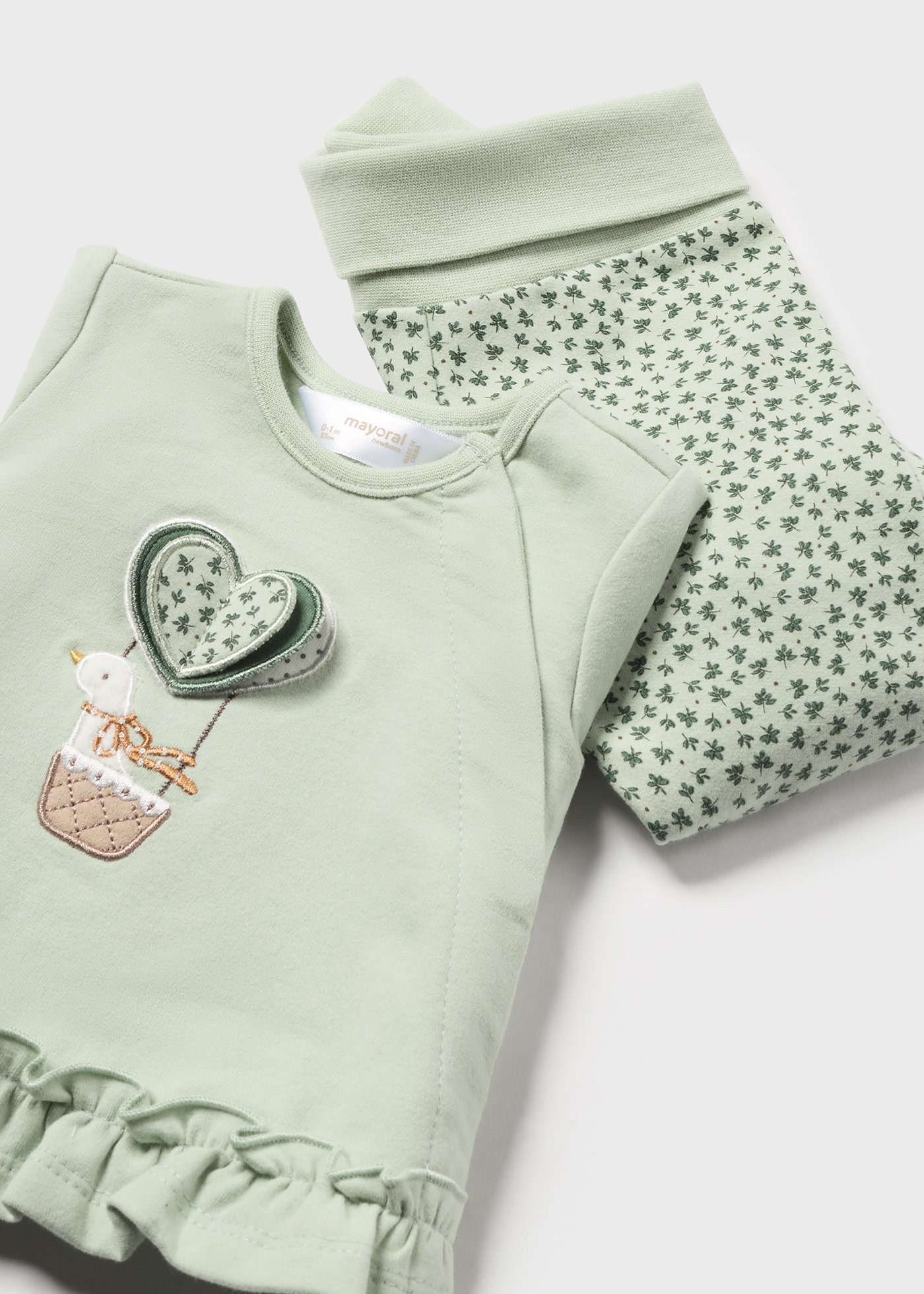 Newborn Print Footed Pants and T-Shirt Set