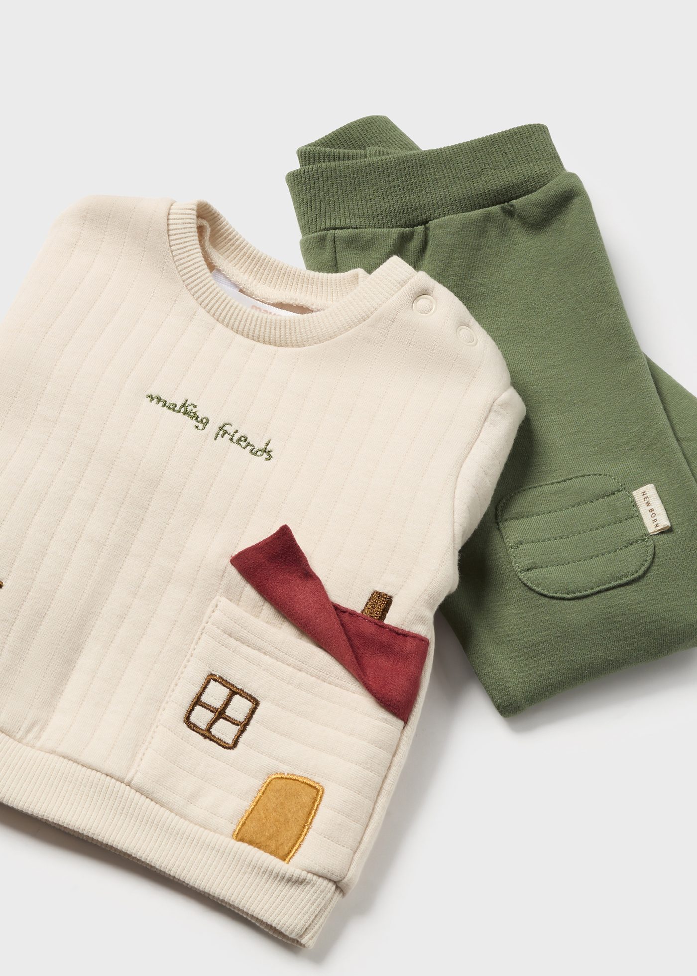 Newborn Boy Farm Print Leggings and Jumper Set