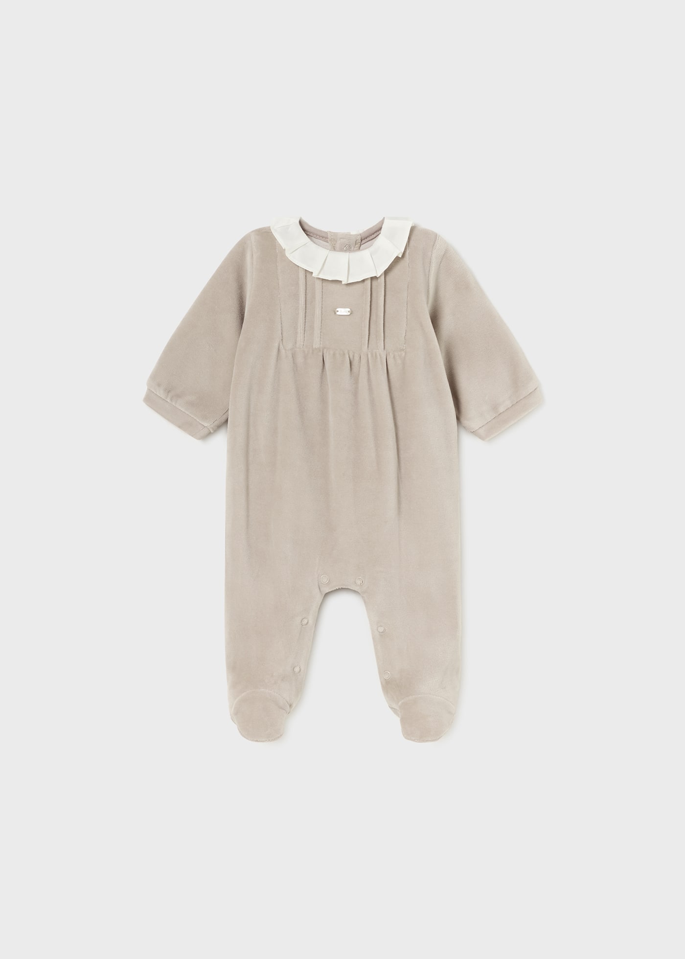 Newborn Velour One-Piece with Collar