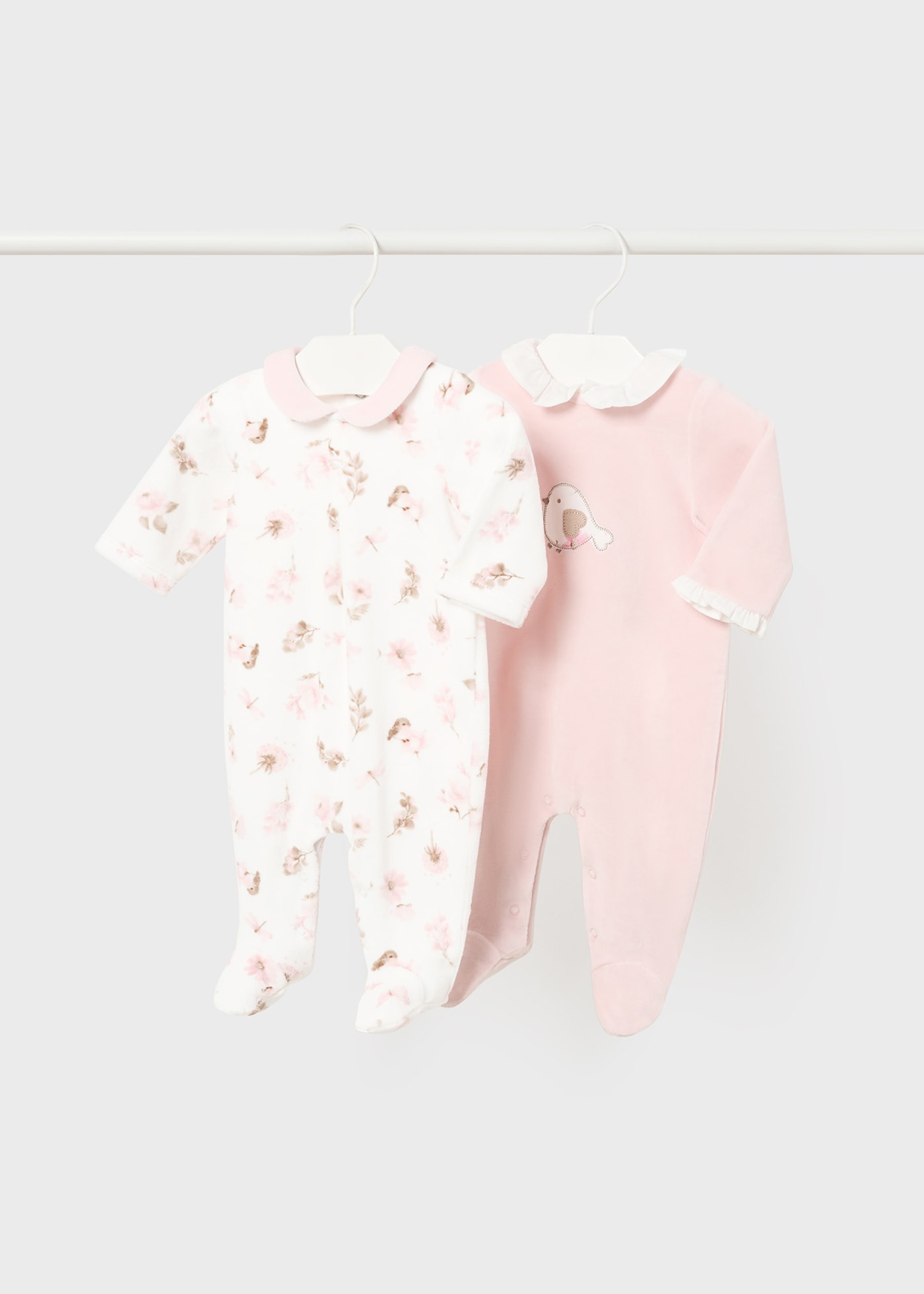 Newborn Girl Set of 2 Rompers