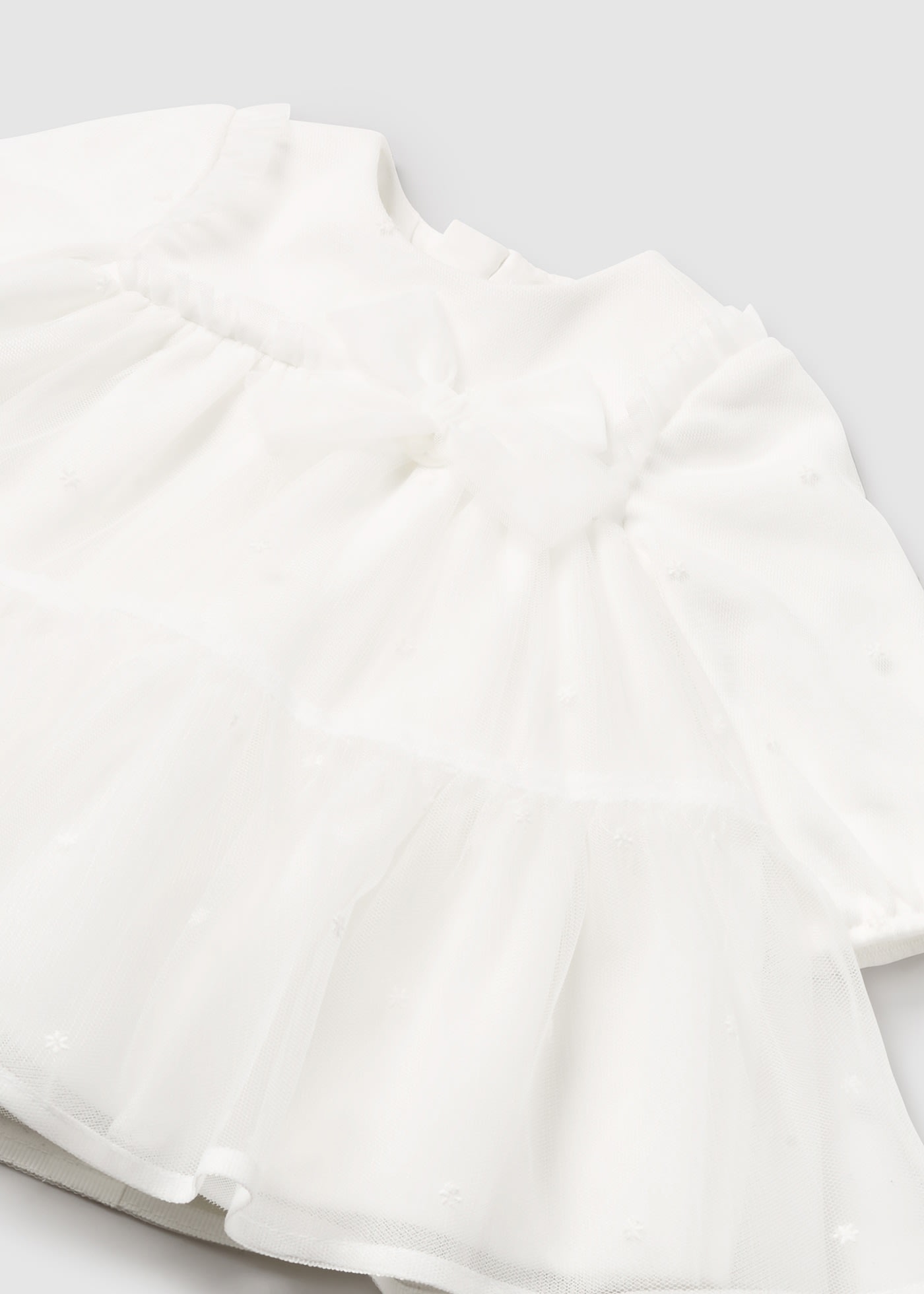 Vestido tule recém nascida