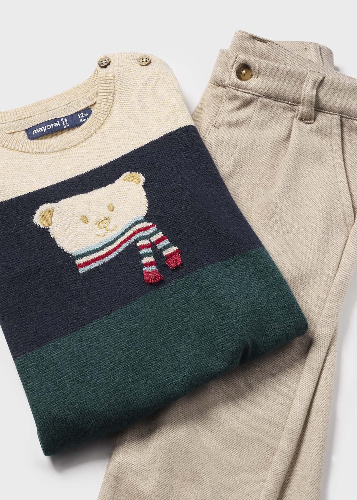 Baby Animal Sweater and Pants Set