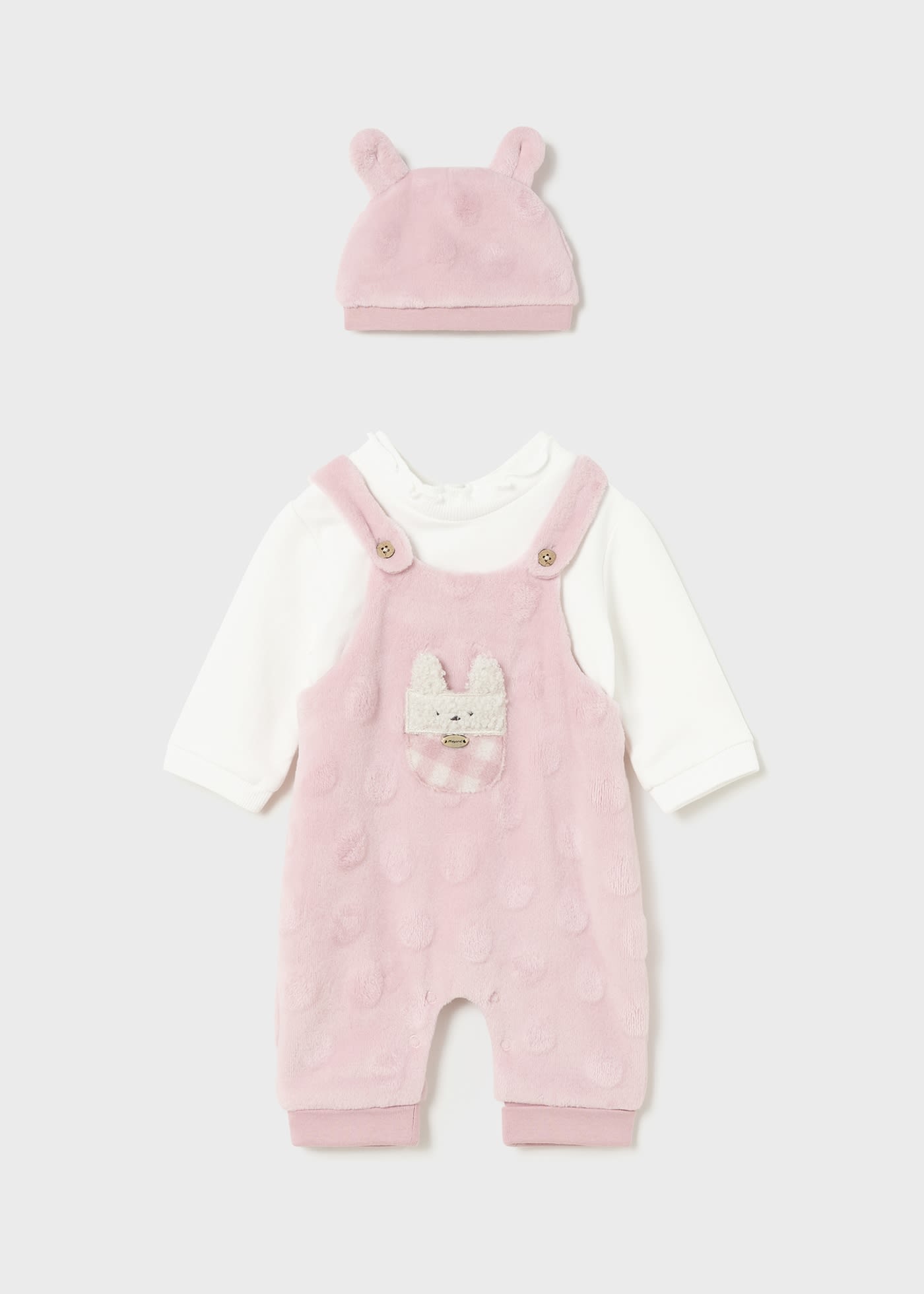 Pelele con gorro orejitas recién nacida