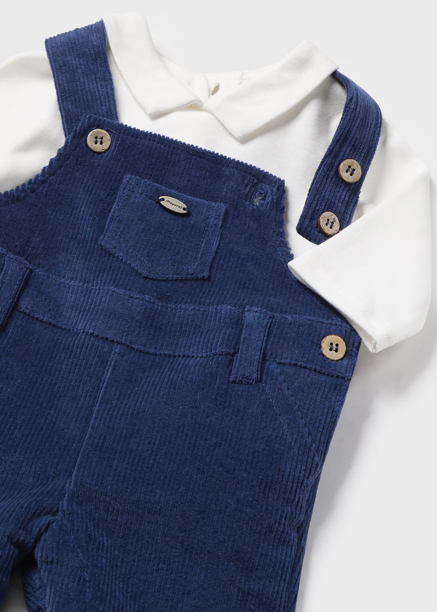 Newborn Boy corduroy Dungarees and T-Shirt