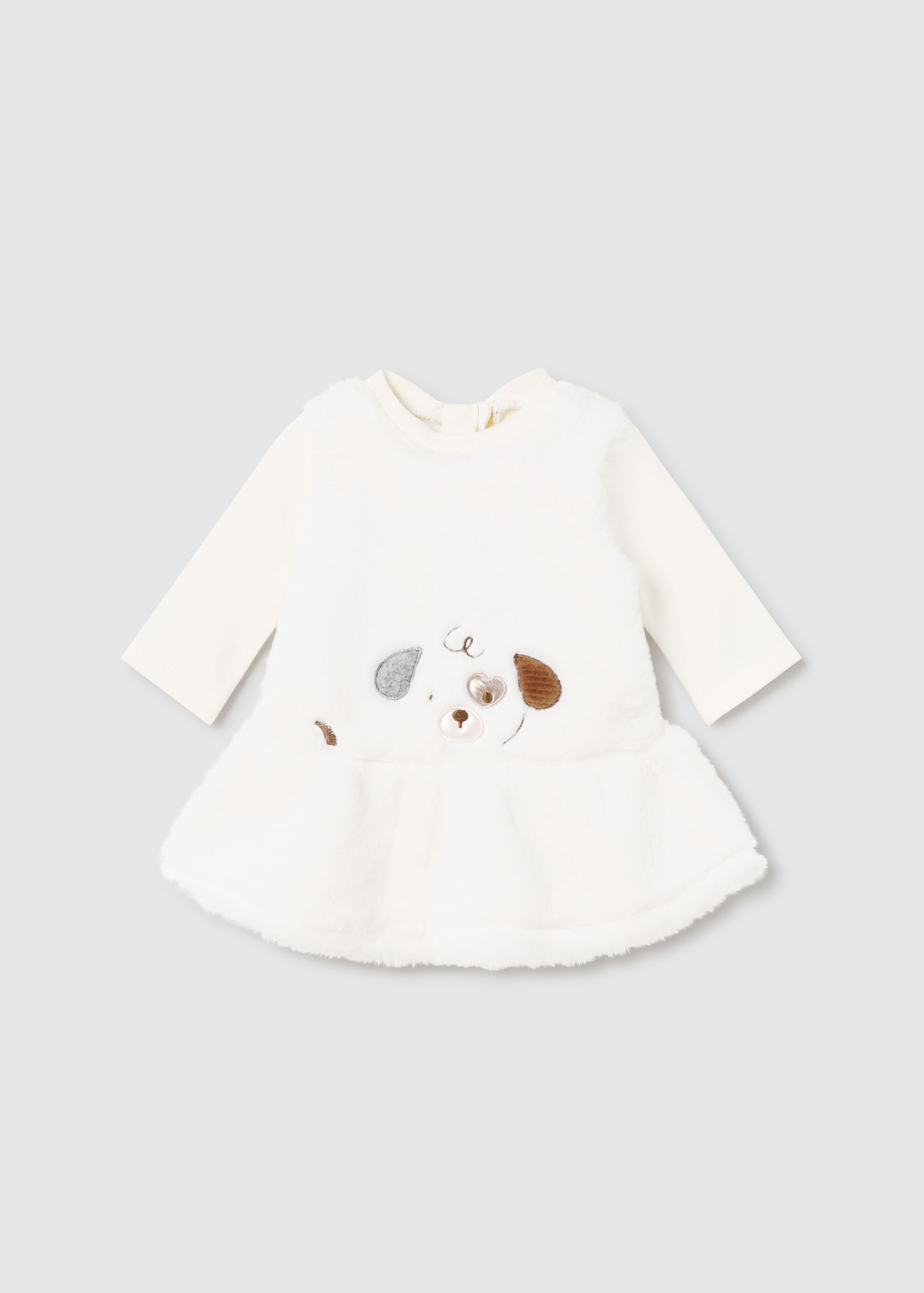 Vestido pelo com fita recém nascida