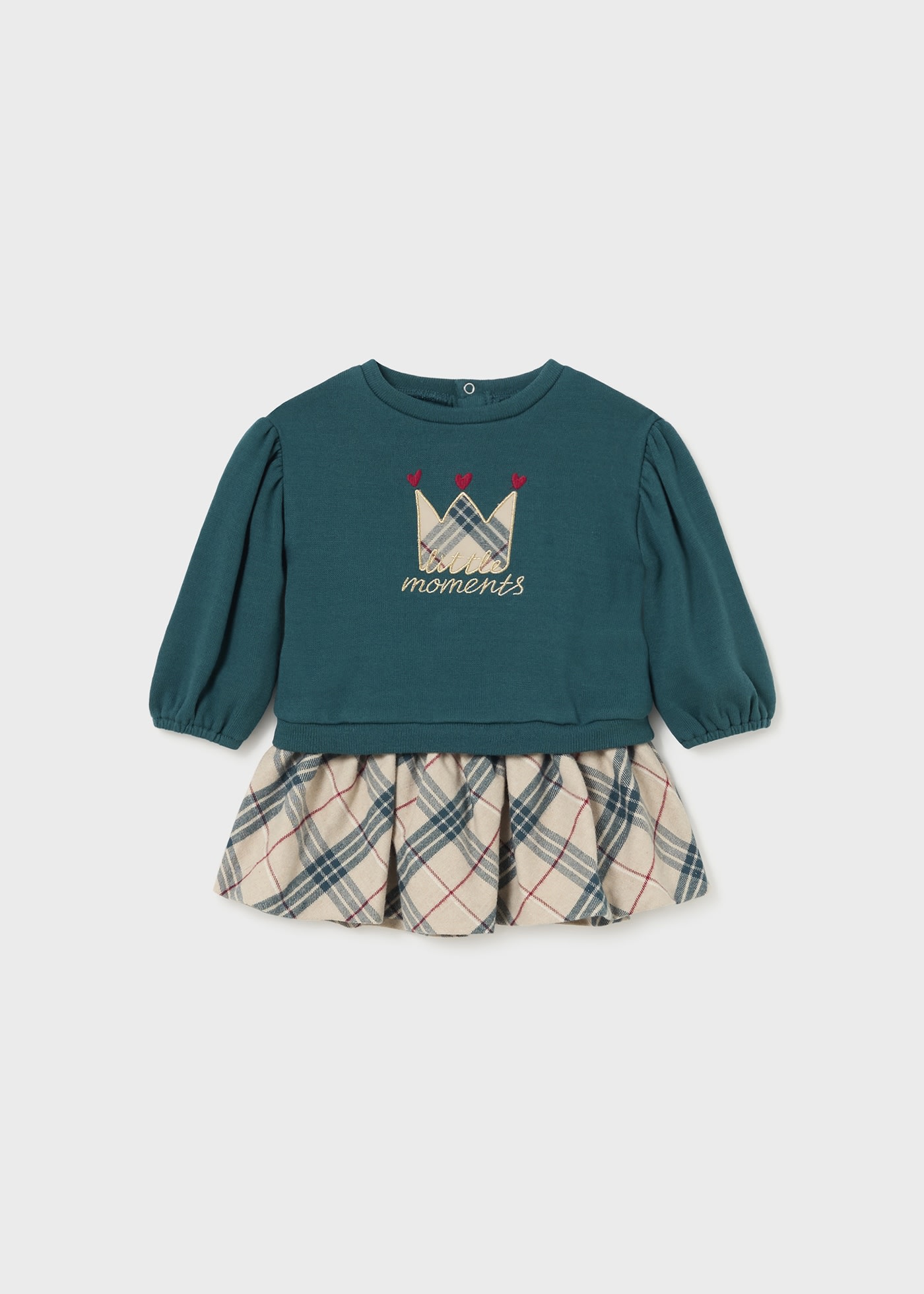 Ensemble jupe à carreaux et sweat bébé