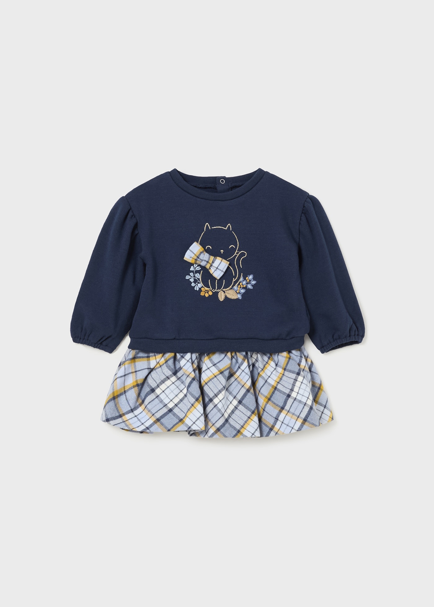 Ensemble jupe à carreaux et sweat bébé