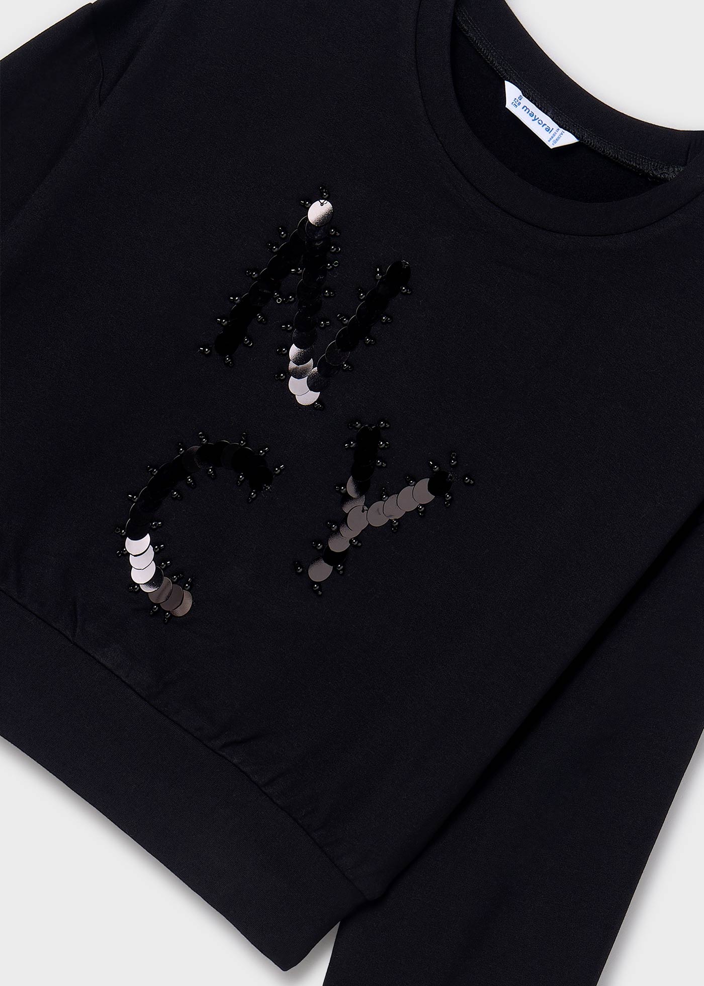 Sweat applique lettres fille