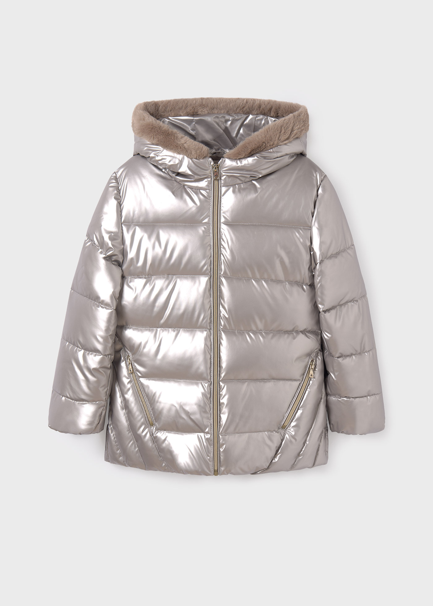 Girl Fur Hooded Coat