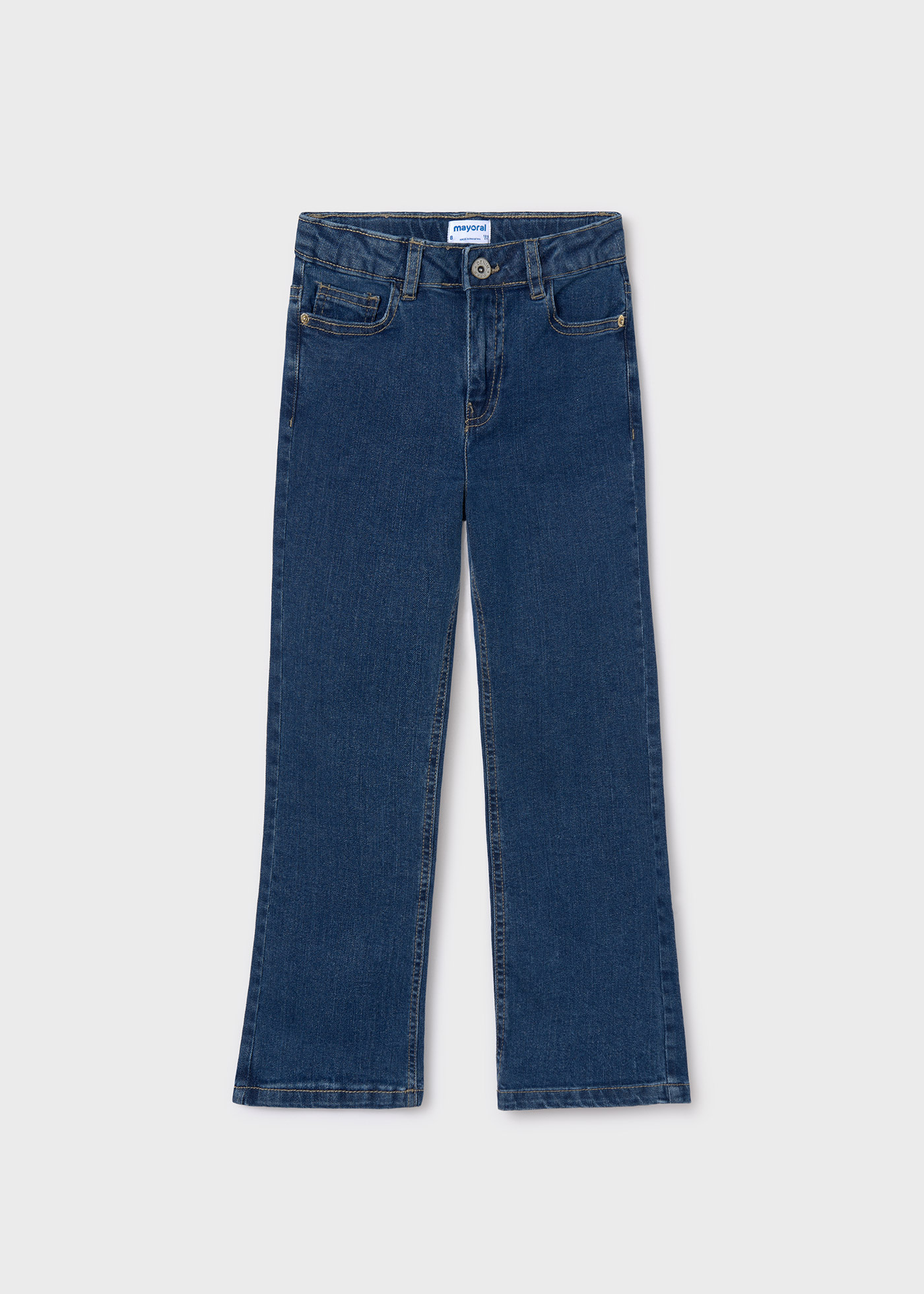 Pantalon évasé en denim basique fille