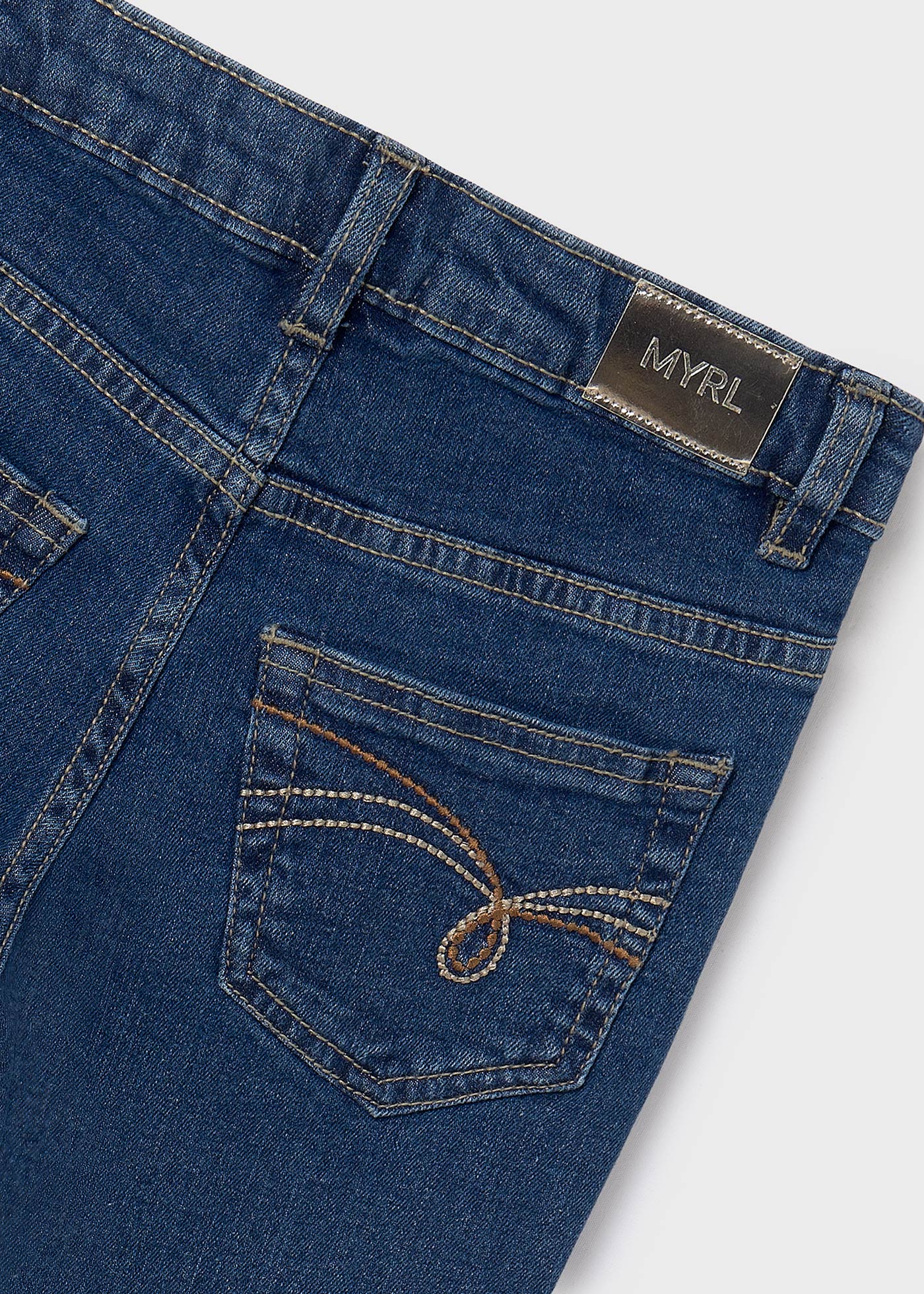 Pantalon évasé en denim basique fille