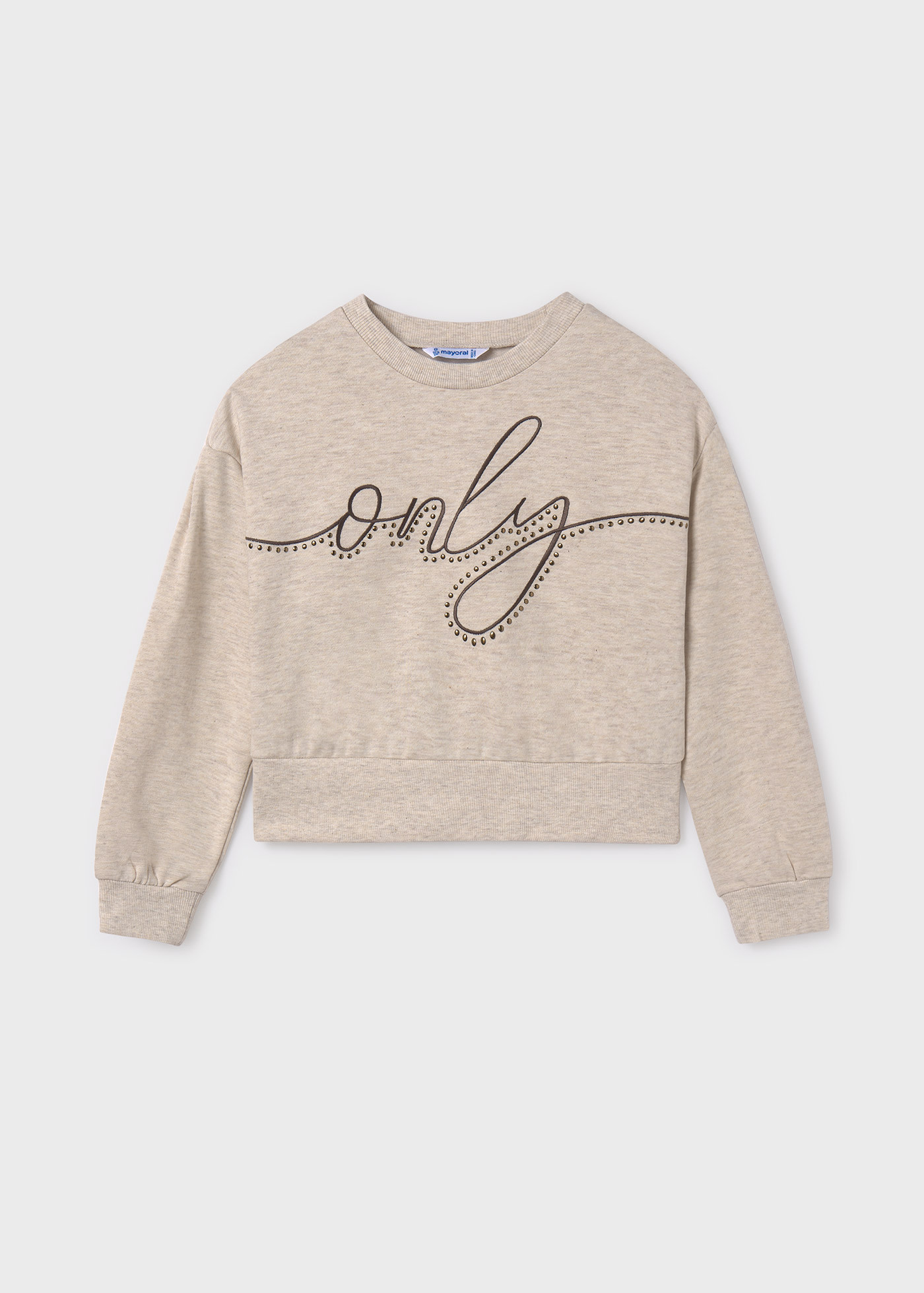 Girl Text Print Sweatshirt