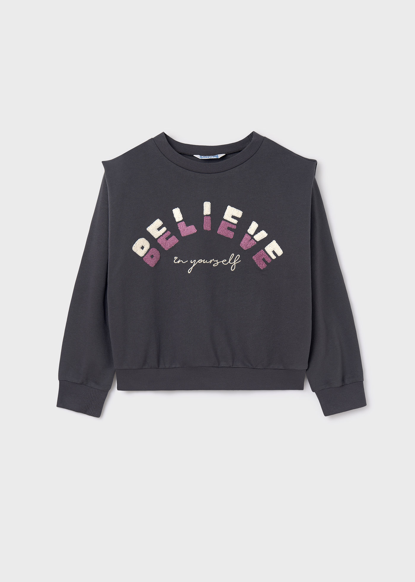 Sweatshirt with shoulder pads for girls