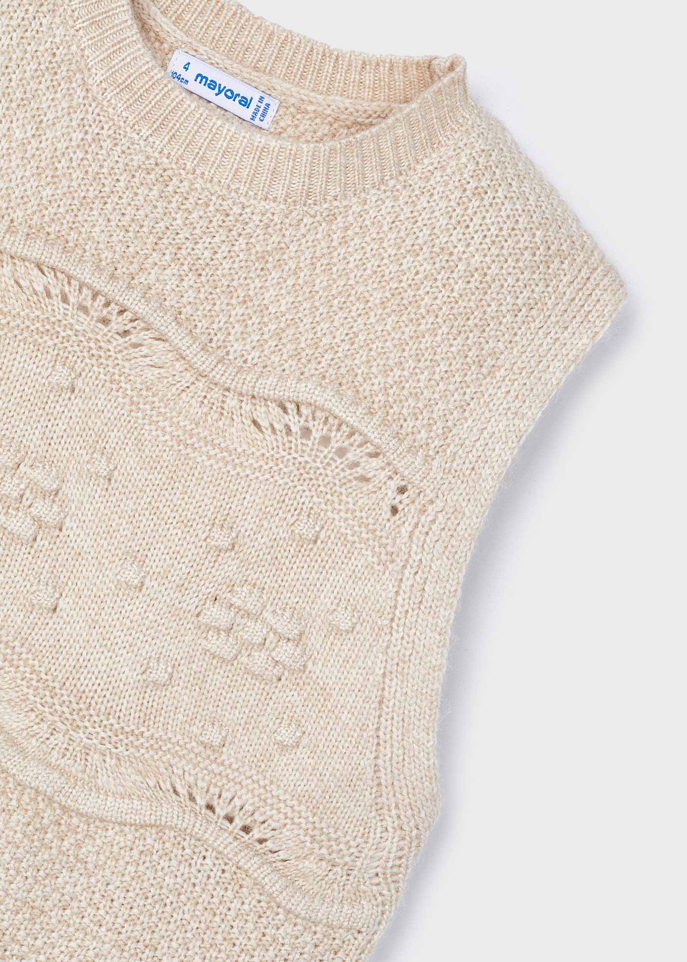 Colete tricot menina