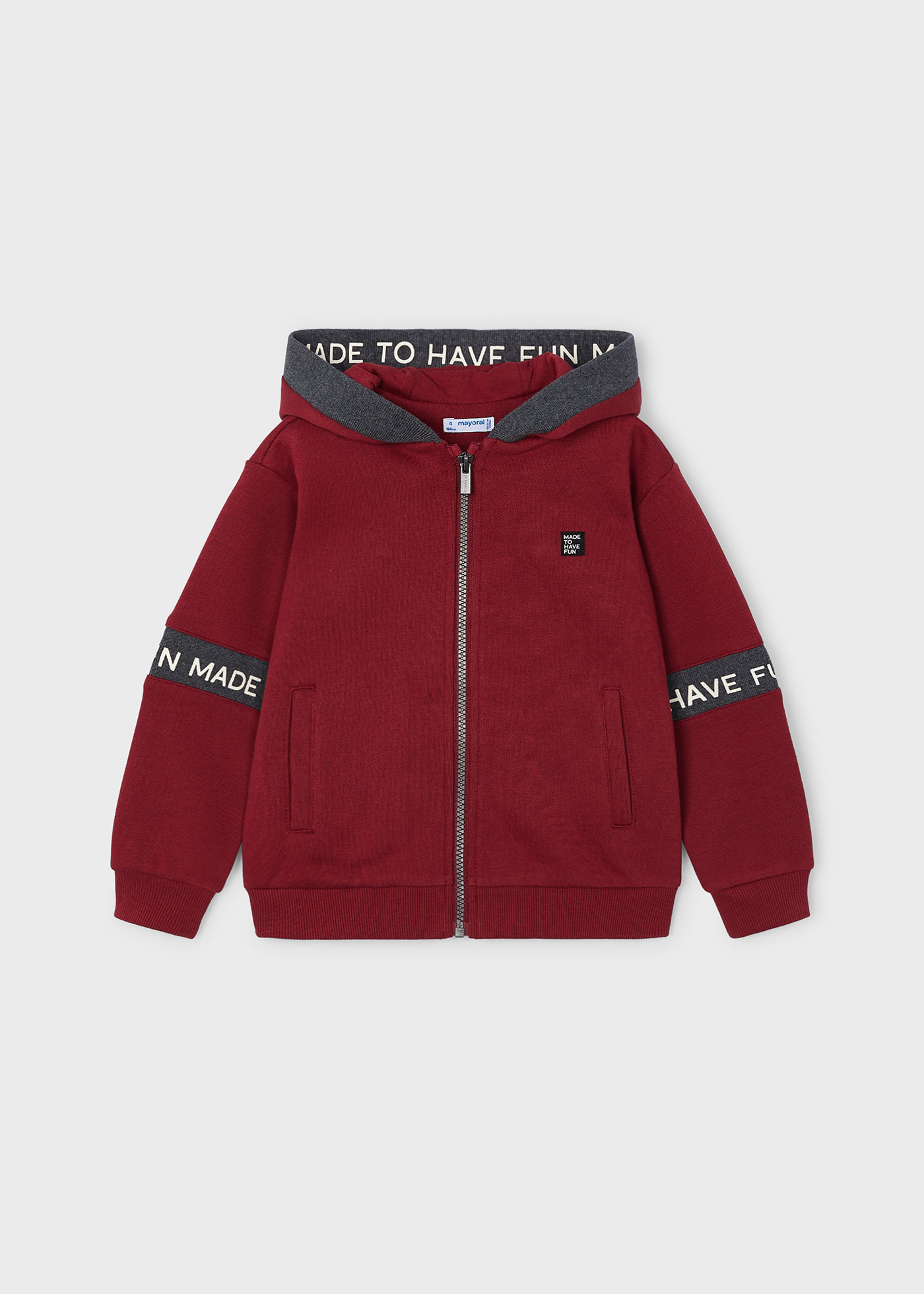 Hoodie with text for boys