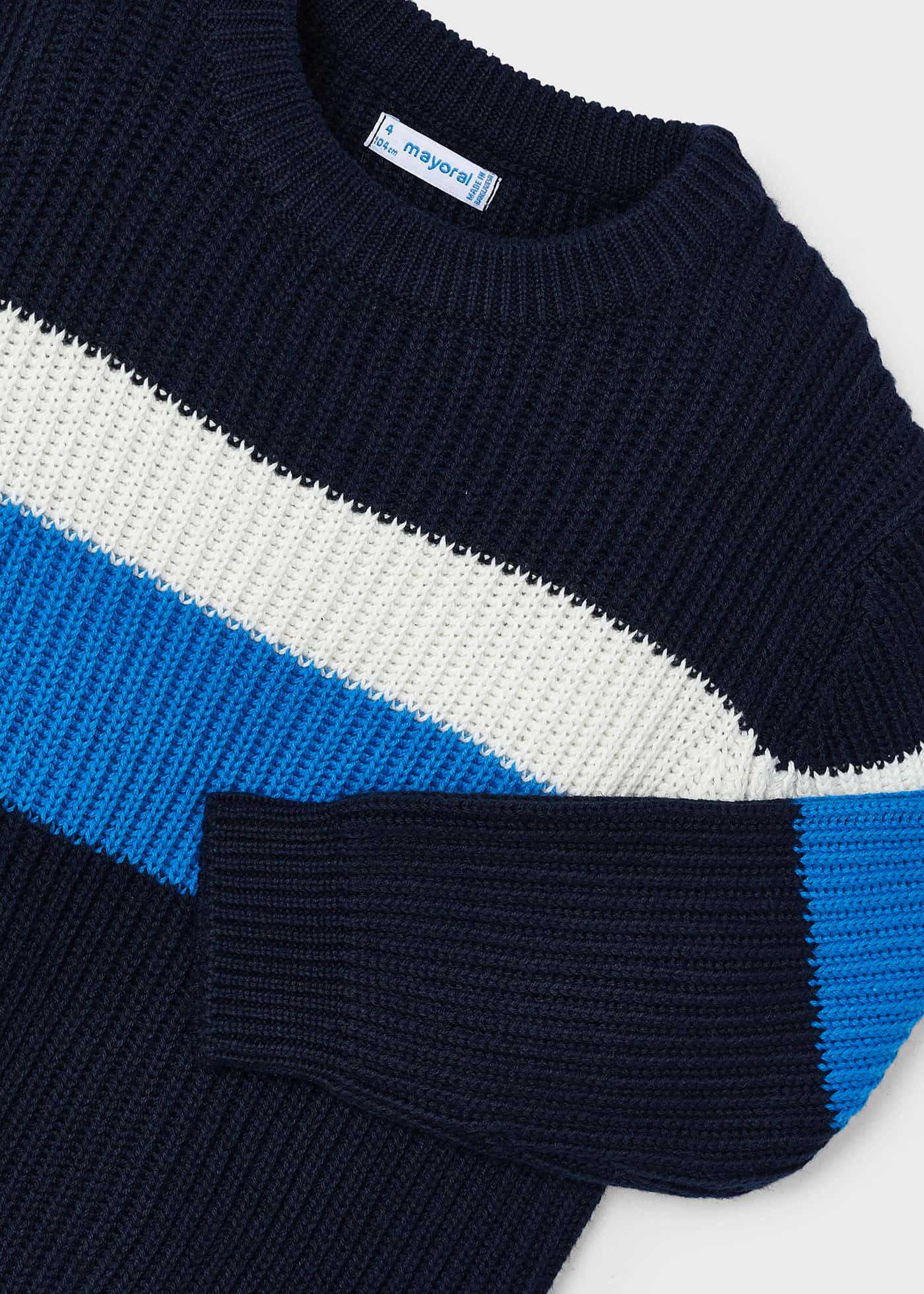 Ribbed striped sweater boys