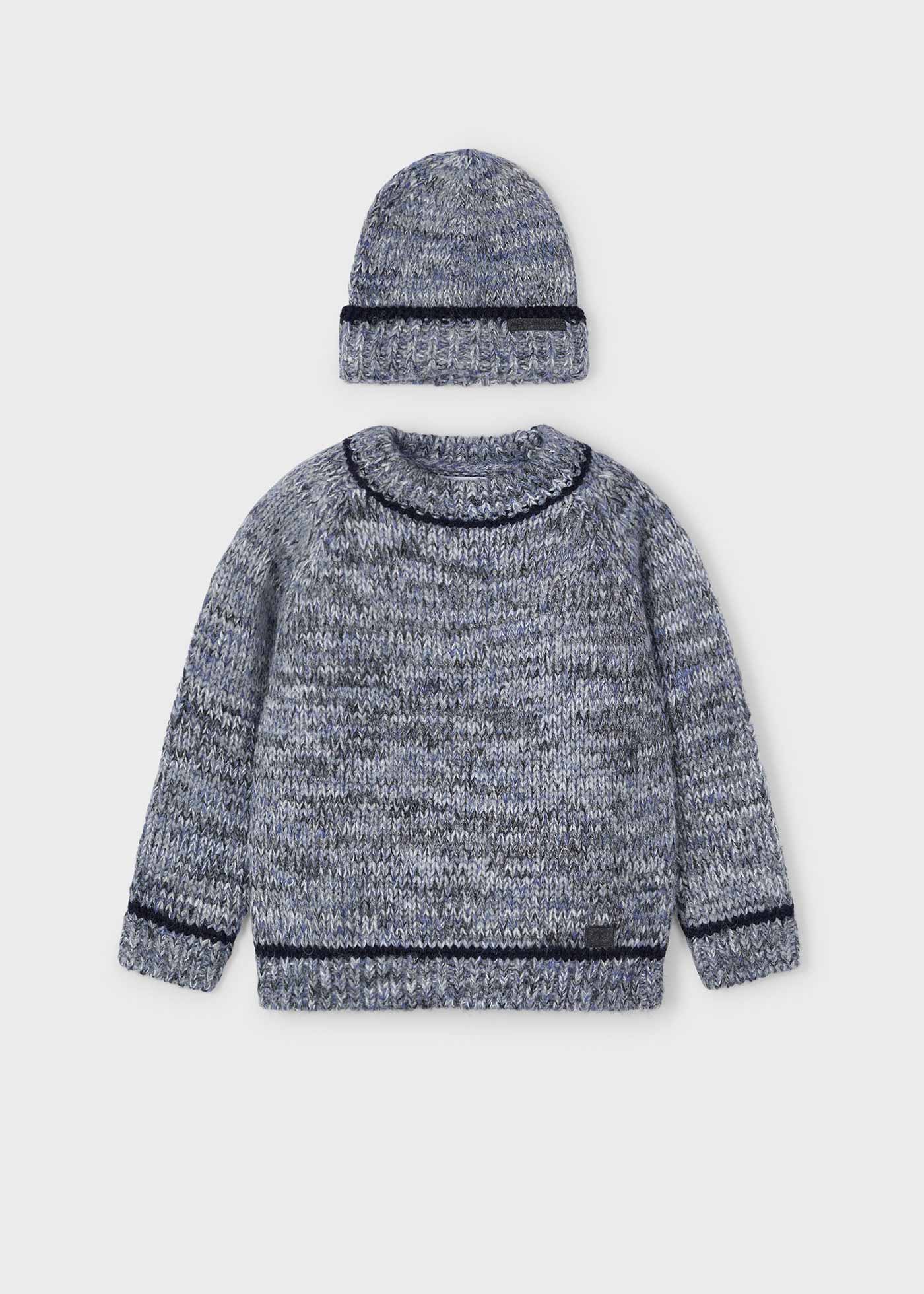 Sweter z czapką dla chłopca