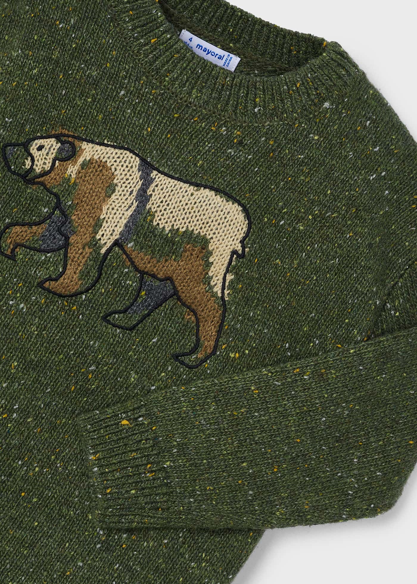 Suéter oso intarsia niño