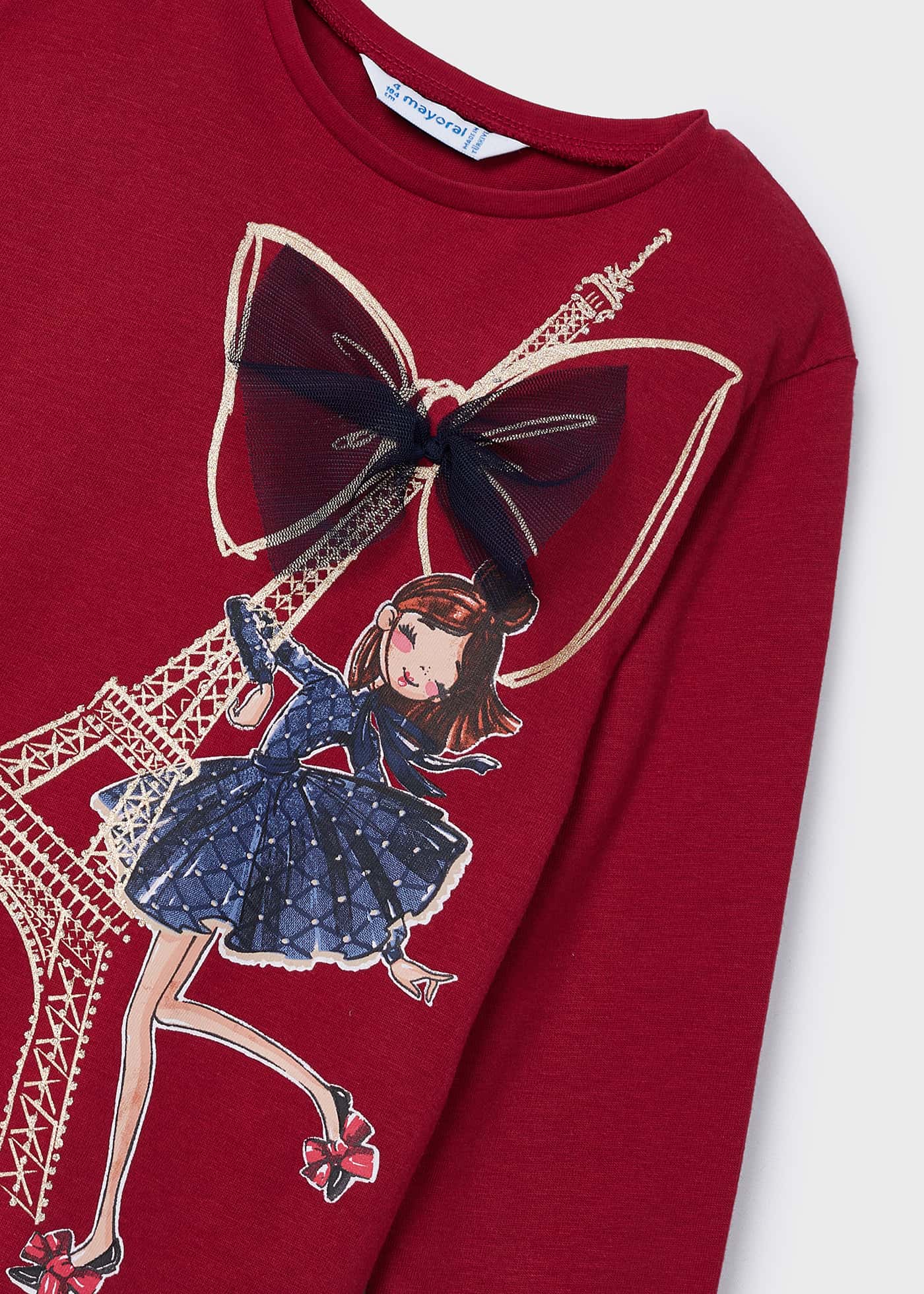 Girl Applique and Print T-Shirt