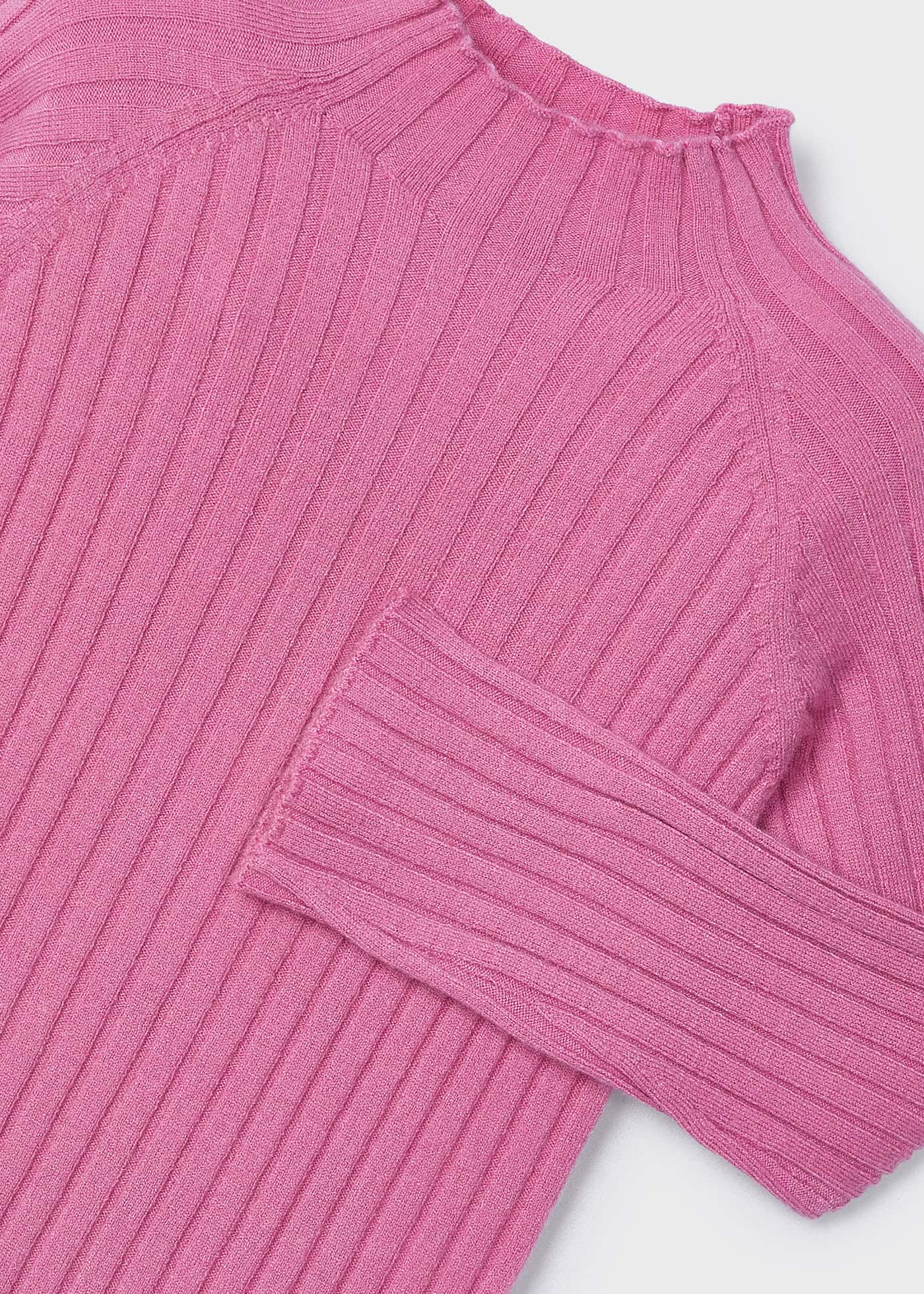 Girl Ribbed Mock Neck Sweater