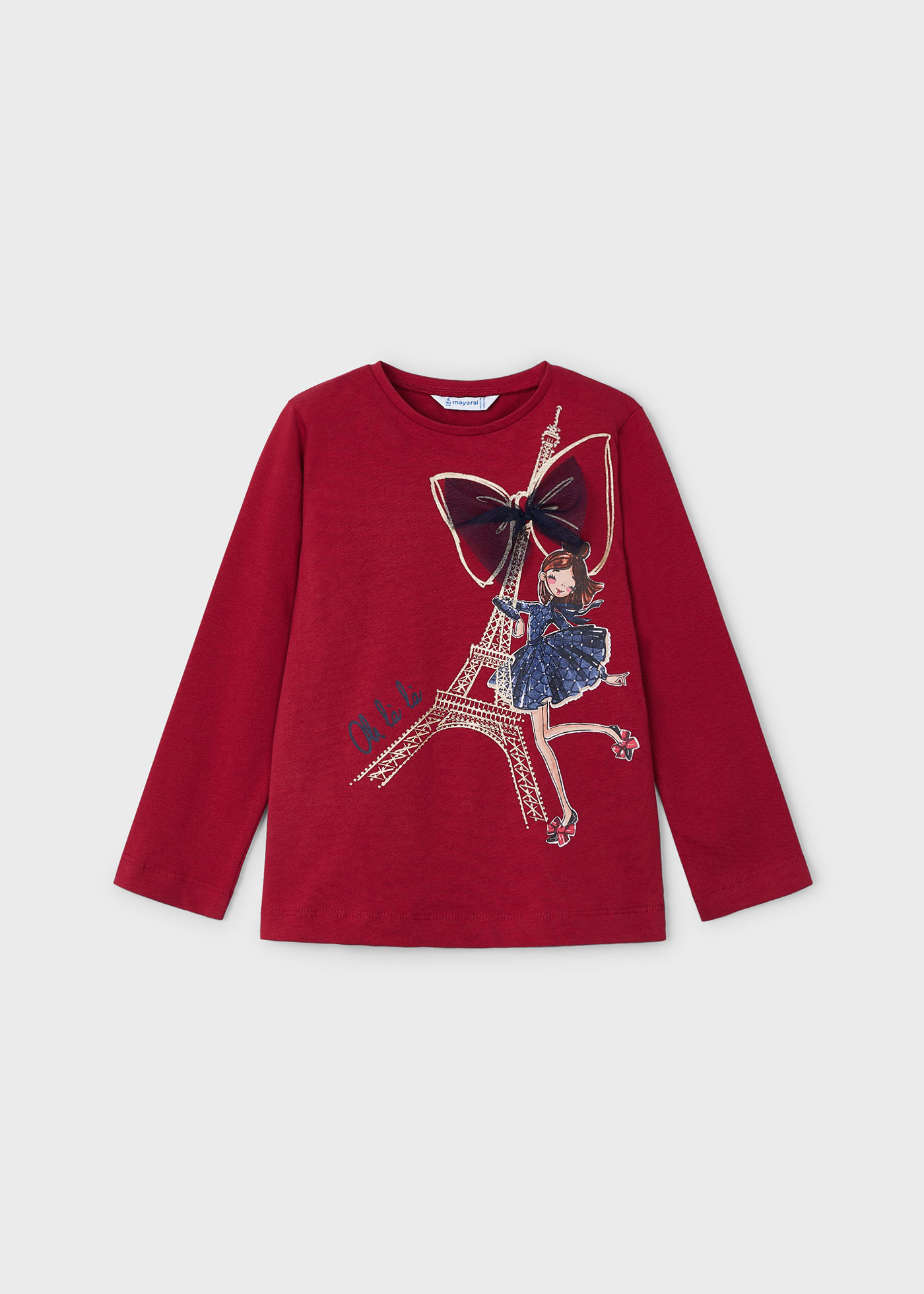 Girl Applique and Print T-Shirt