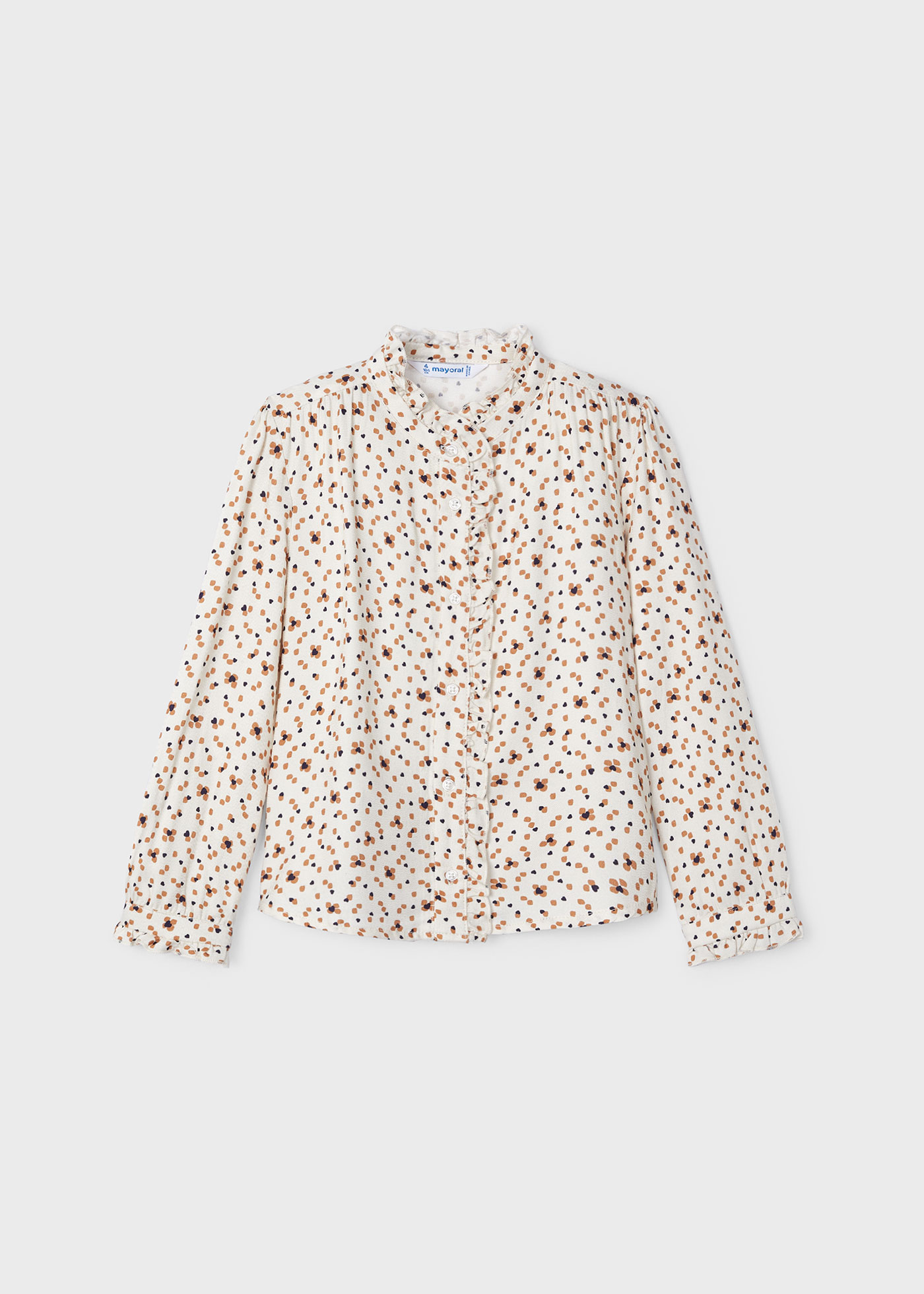 Blouse imprimée à volants fille