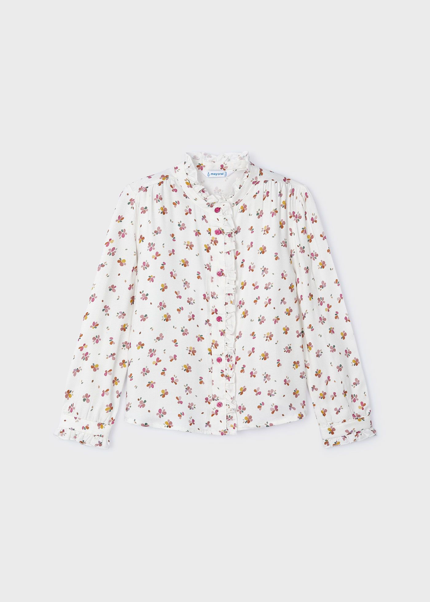 Blouse imprimée à volants fille