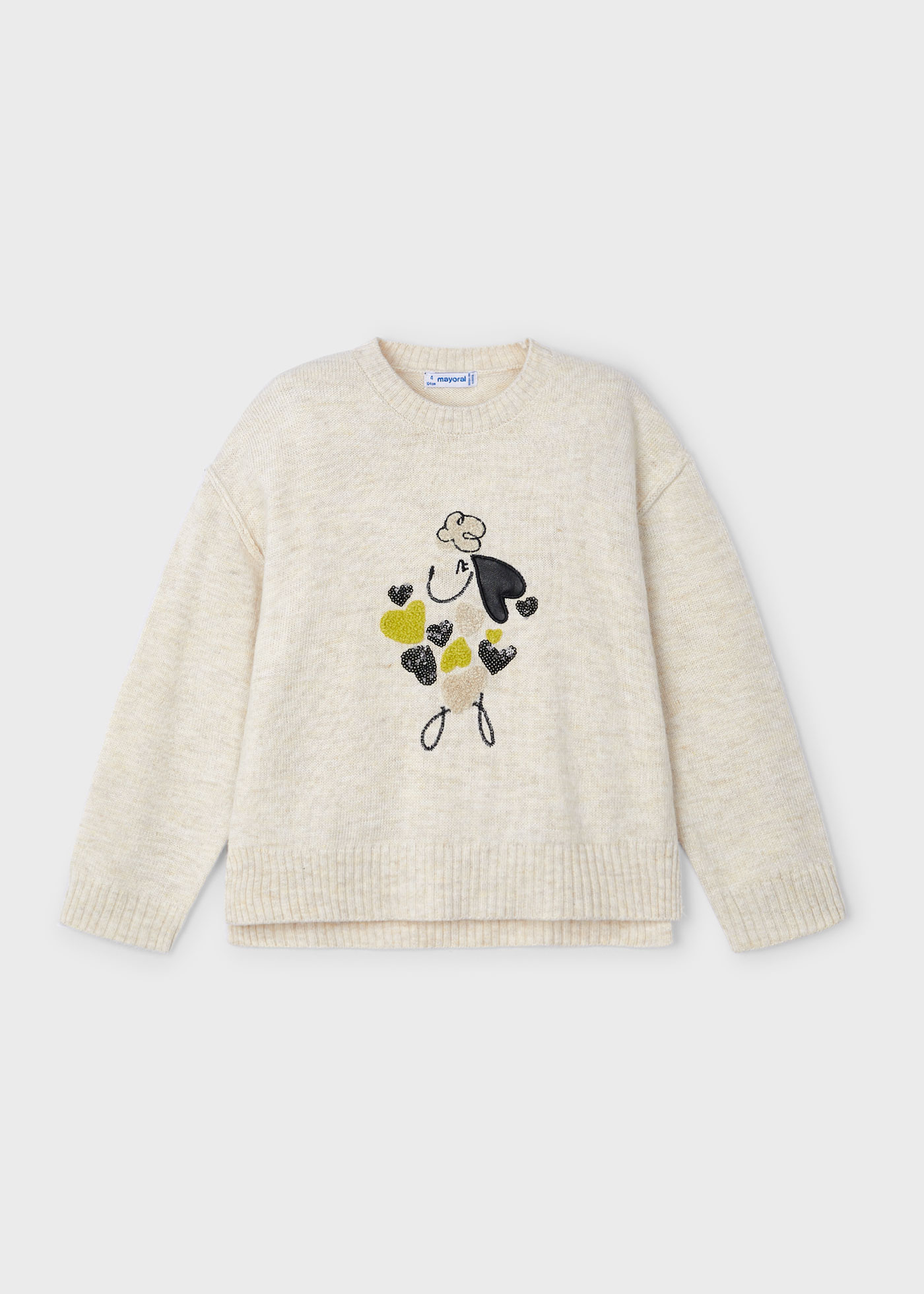 Maglione ricamo cagnolino bambina