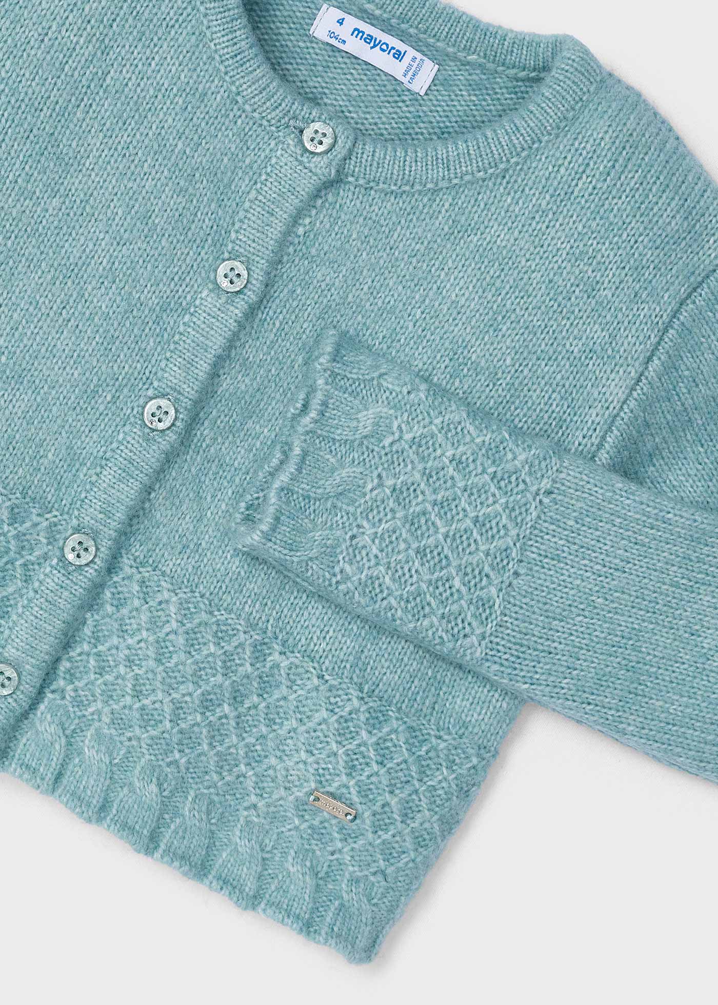 Girl Structured Knit Cardigan