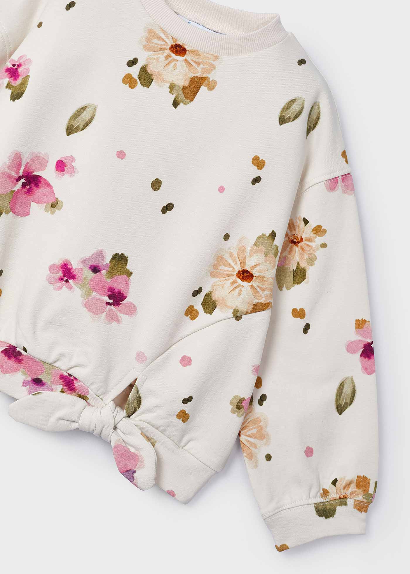 Floral sweatshirt for girls