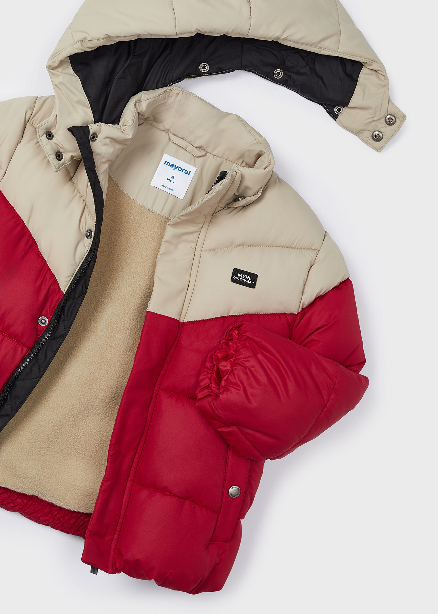 Manteau bicolore garçon