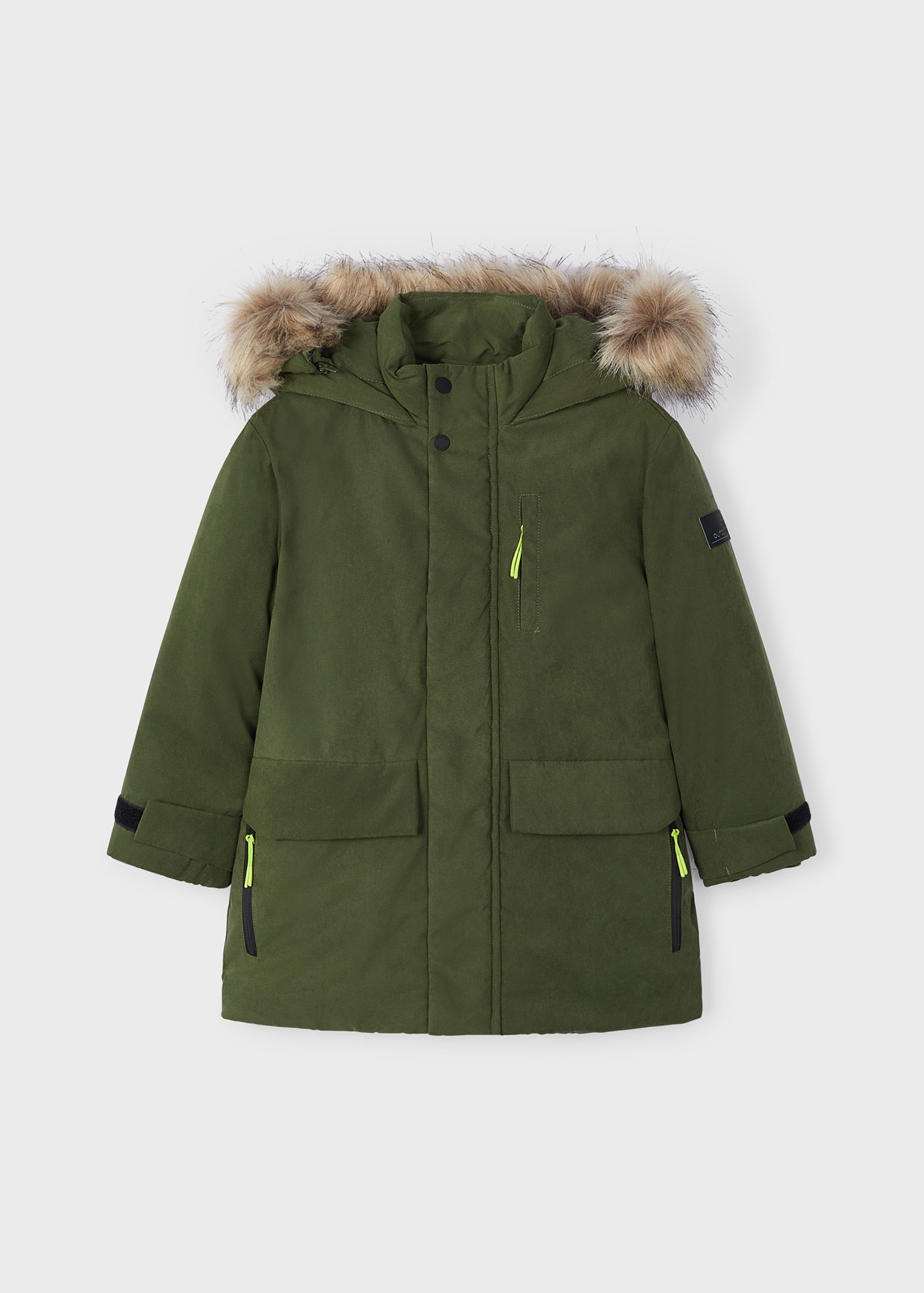 Boy Faux Fur Hood Parka